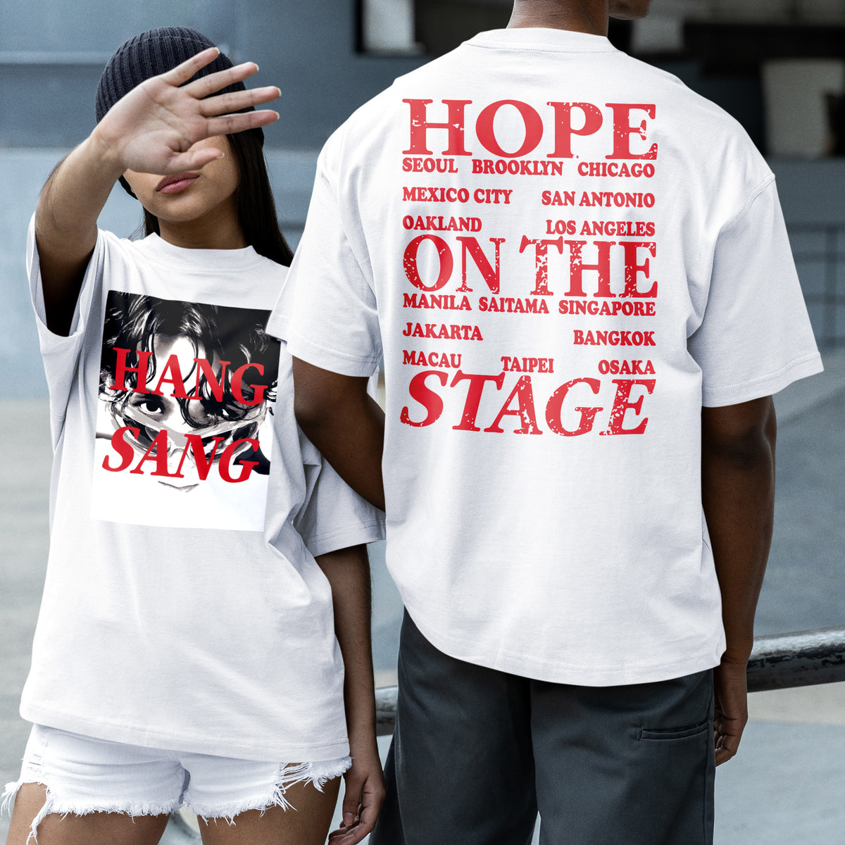 BTS J-Hope Hang Sang Hope 1st Tour T-Shirt - Couple 2 view, Y2K kpop concert tee