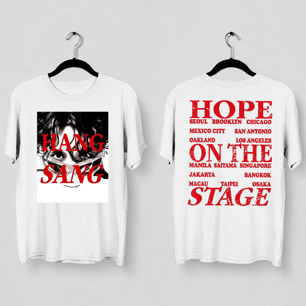 BTS J-Hope Hang Sang Hope 1st Tour T-Shirt - Main view, Y2K kpop concert tee