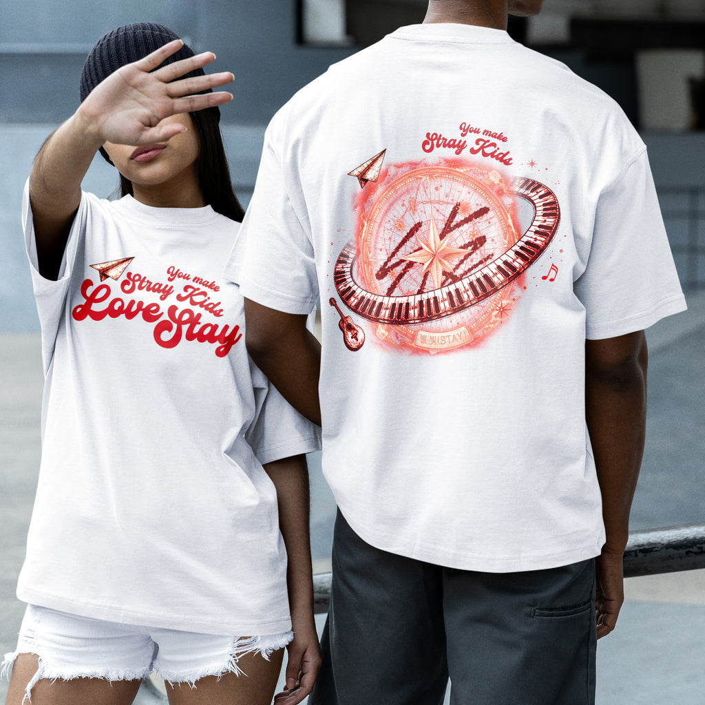 Stray Kids You Made Stay Star Represent T-Shirt - Couple 2 view, Y2K kpop concert tee