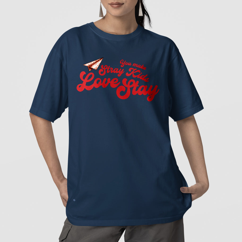Stray Kids You Made Stay Star Represent T-Shirt - Front view, Y2K kpop concert tee