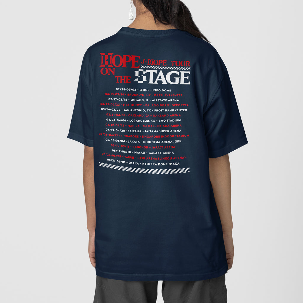 BTS J-Hope Hope Solo Tour 2-side T-Shirt - Back view, Y2K kpop concert tee