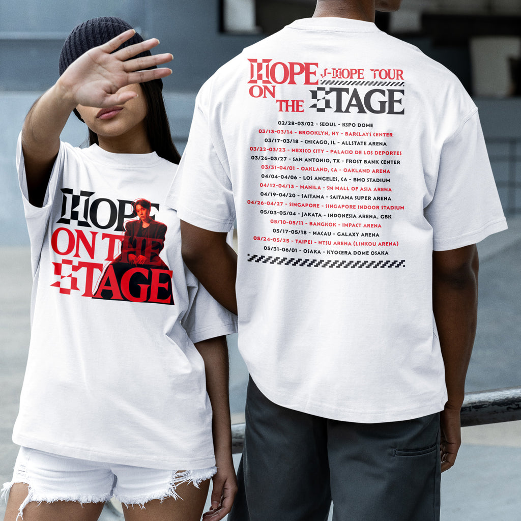 BTS J-Hope Hope Solo Tour 2-side T-Shirt - Couple 2 view, Y2K kpop concert tee
