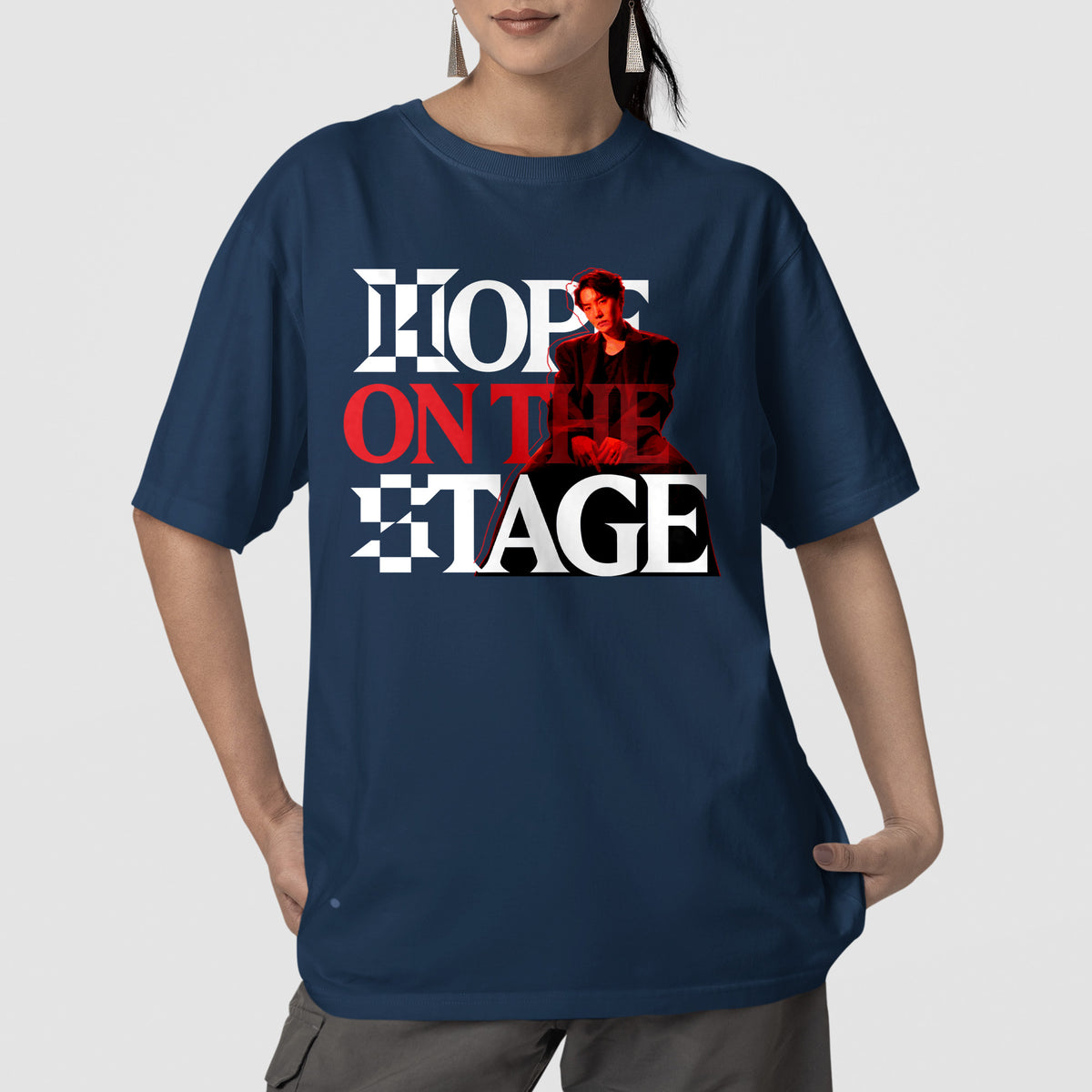 BTS J-Hope Hope Solo Tour 2-side T-Shirt - Front view, Y2K kpop concert tee