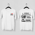 ATEEZ I Love T-Shirt - Main view, Y2K kpop concert tee