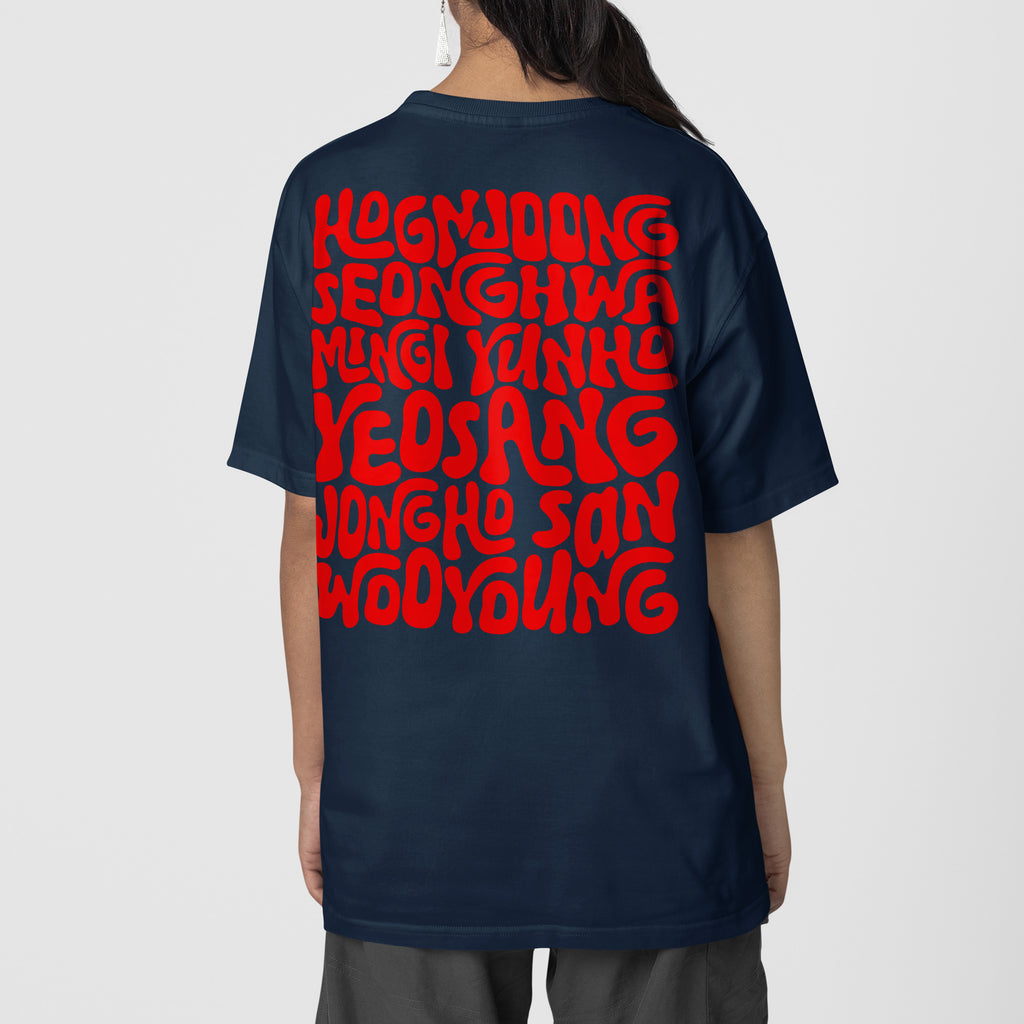 ATEEZ Est 2018 Print T-Shirt - Back view, Y2K kpop concert tee