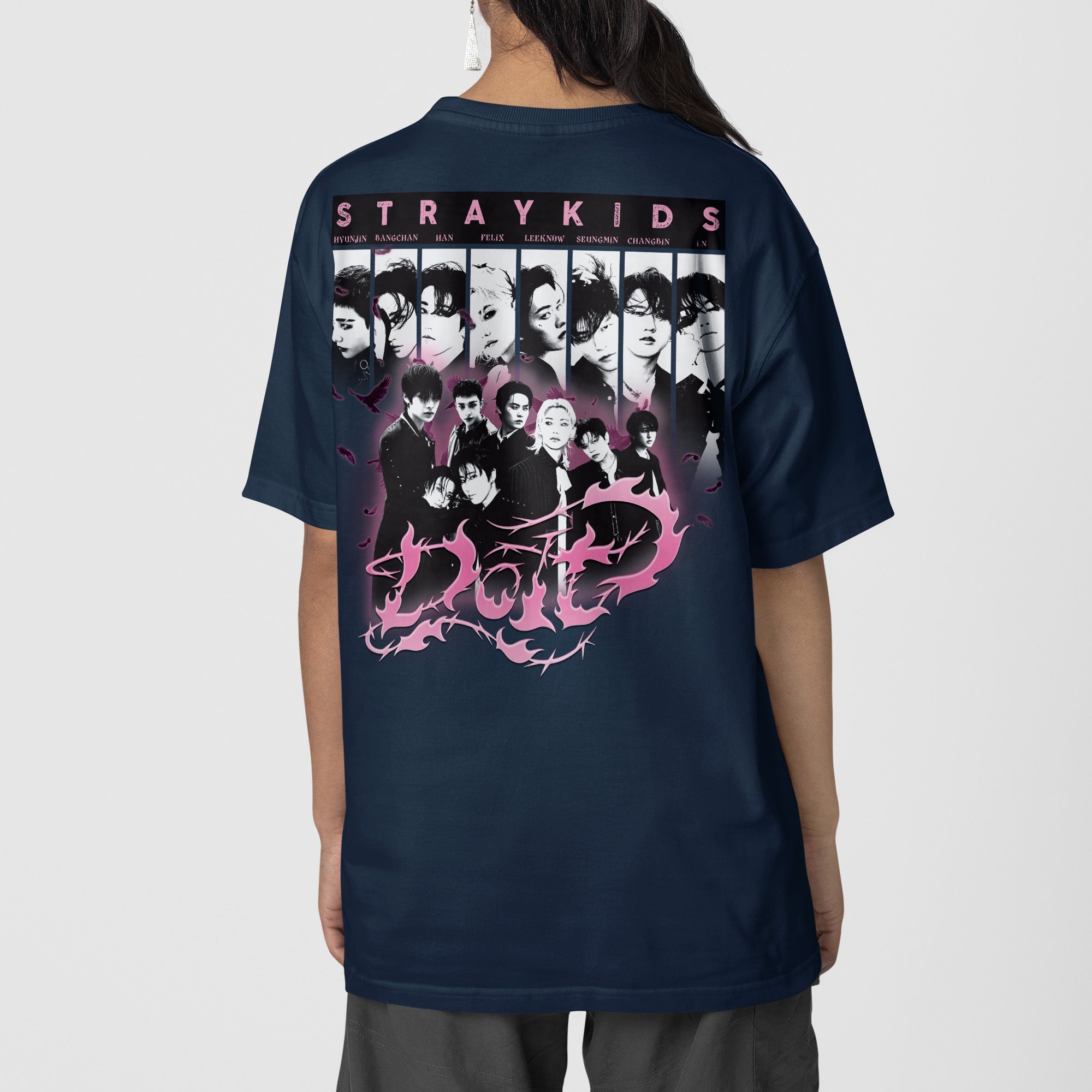 Stray Kids Do It Album T-Shirt - Back view, Y2K kpop concert tee