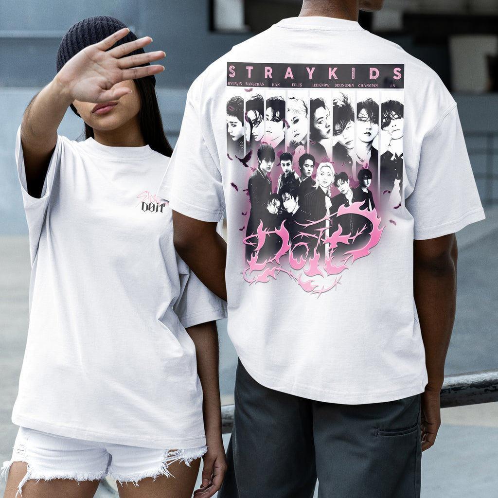 Stray Kids Do It Album T-Shirt - Couple 2 view, Y2K kpop concert tee