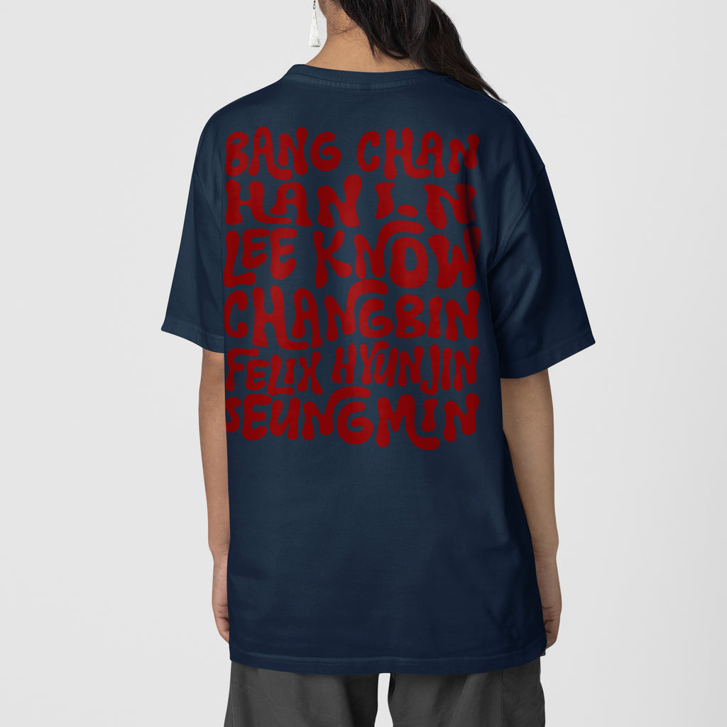 Stray Kids Est 2018 T-Shirt - Back view, Y2K kpop concert tee