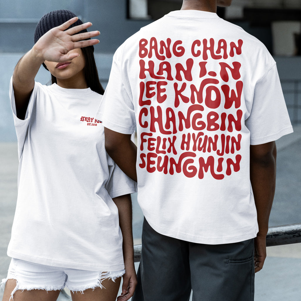 Stray Kids Est 2018 T-Shirt - Couple 2 view, Y2K kpop concert tee