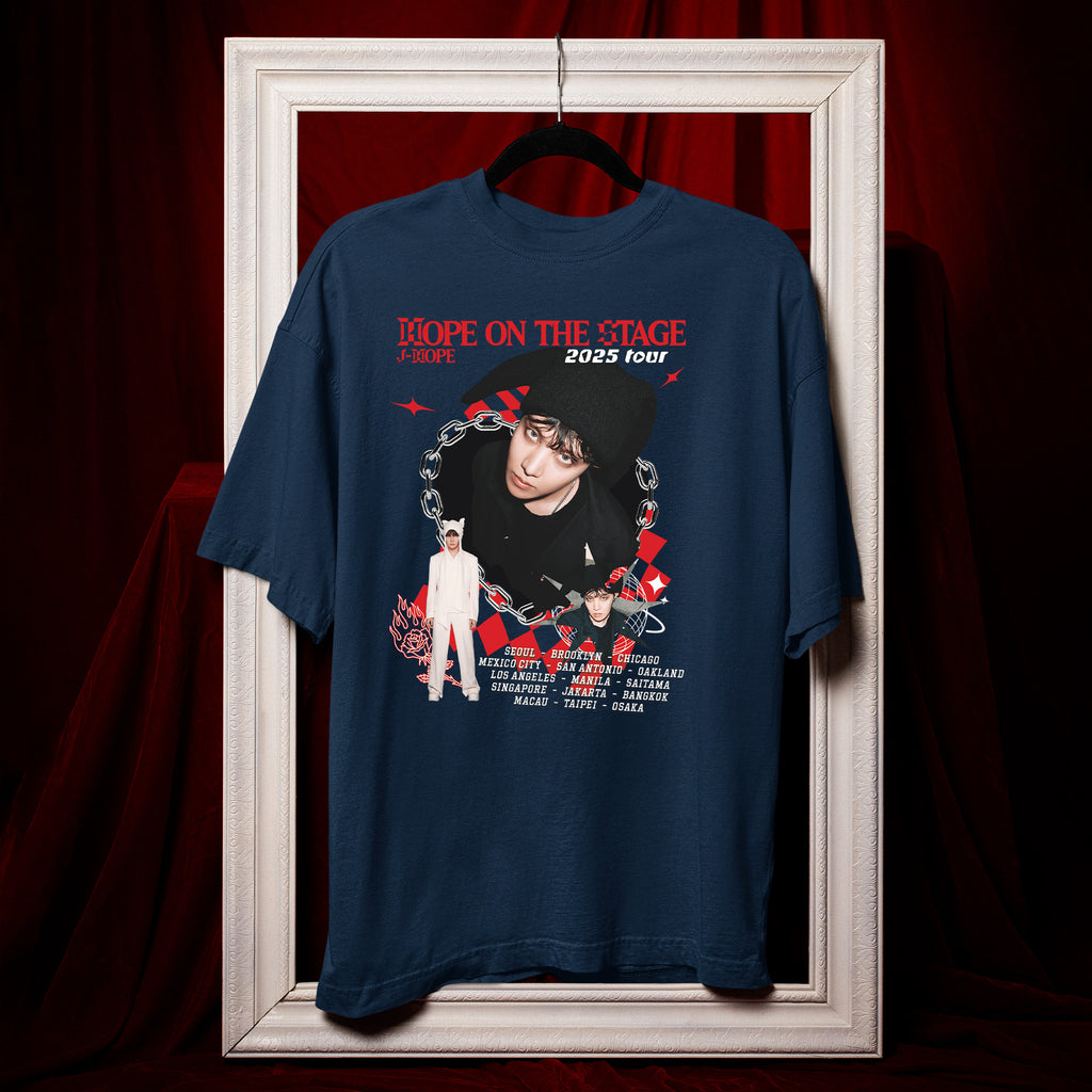 BTS J-Hope Hope K-Pop Concert T-Shirt - Hang view, Y2K kpop concert tee
