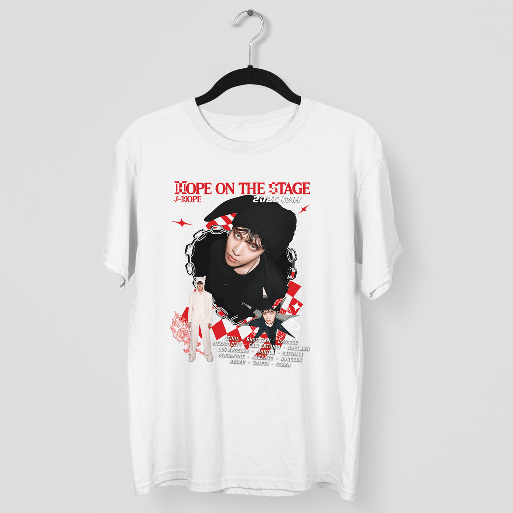 BTS J-Hope Hope K-Pop Concert T-Shirt - Main view, Y2K kpop concert tee