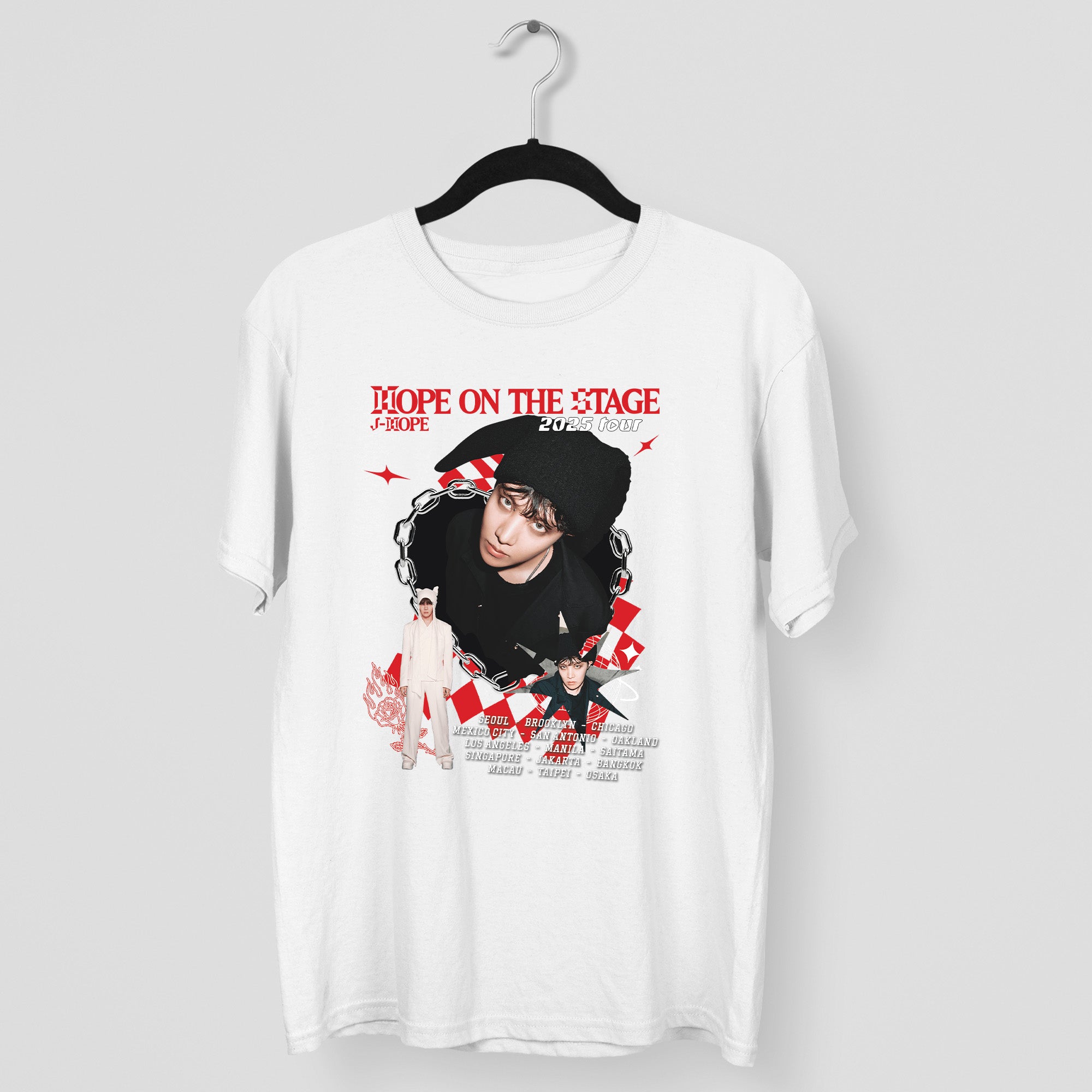 BTS J-Hope Hope K-Pop Concert T-Shirt - Main view, Y2K kpop concert tee