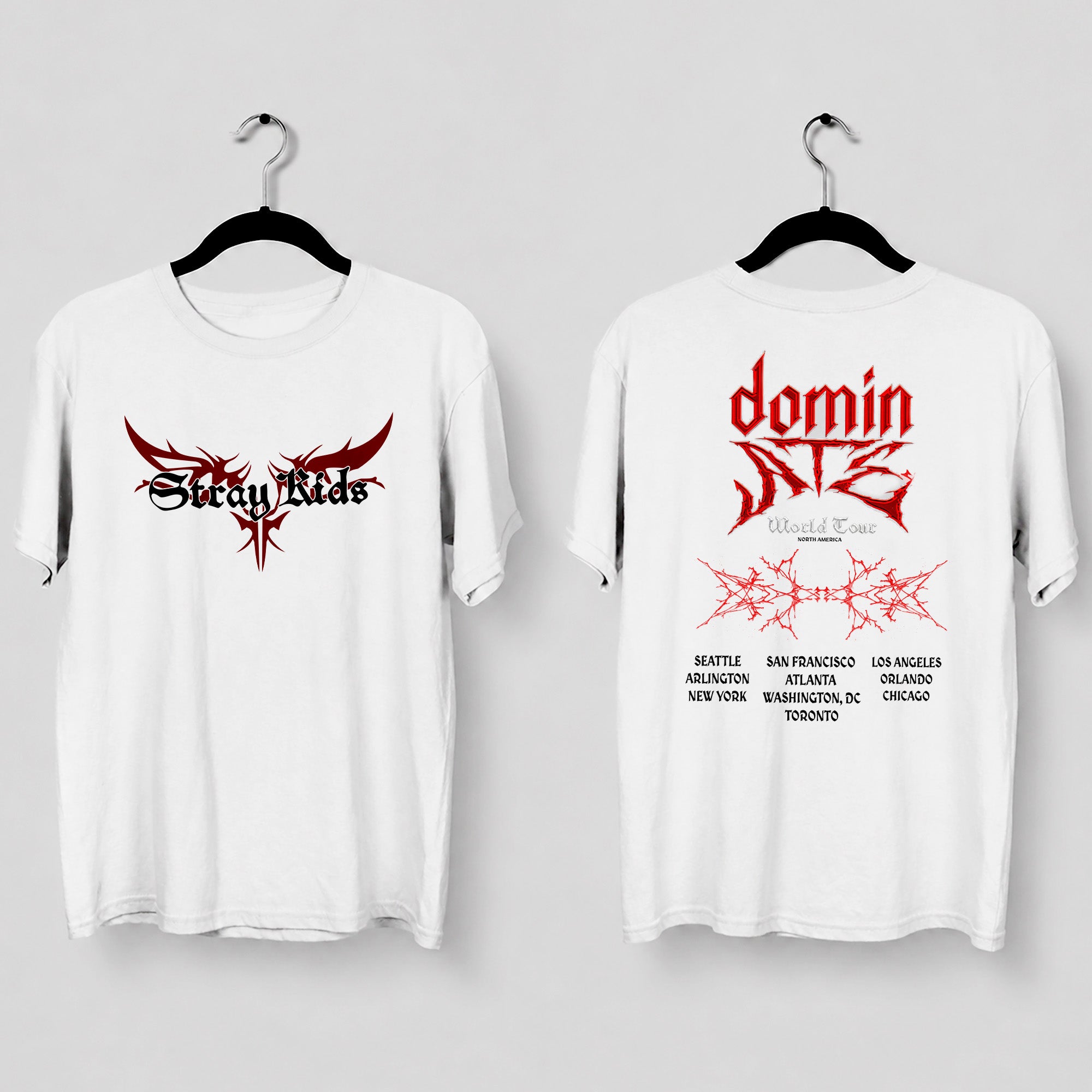 Stray Kids DominATE North America ver3 T-Shirt - Main view, Y2K kpop concert tee