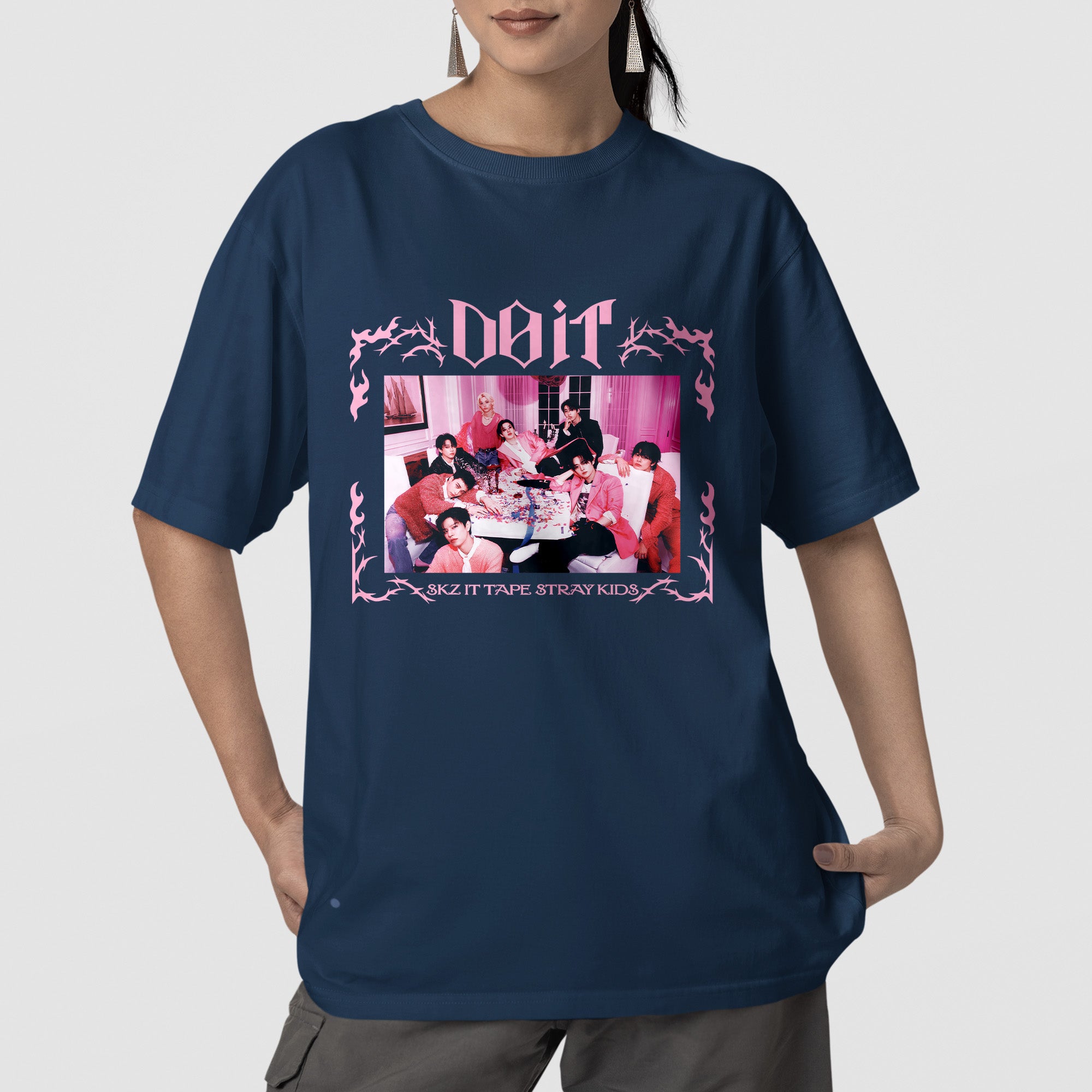 Stray Kids Do It Tracklist T-Shirt - Front view, Y2K kpop concert tee