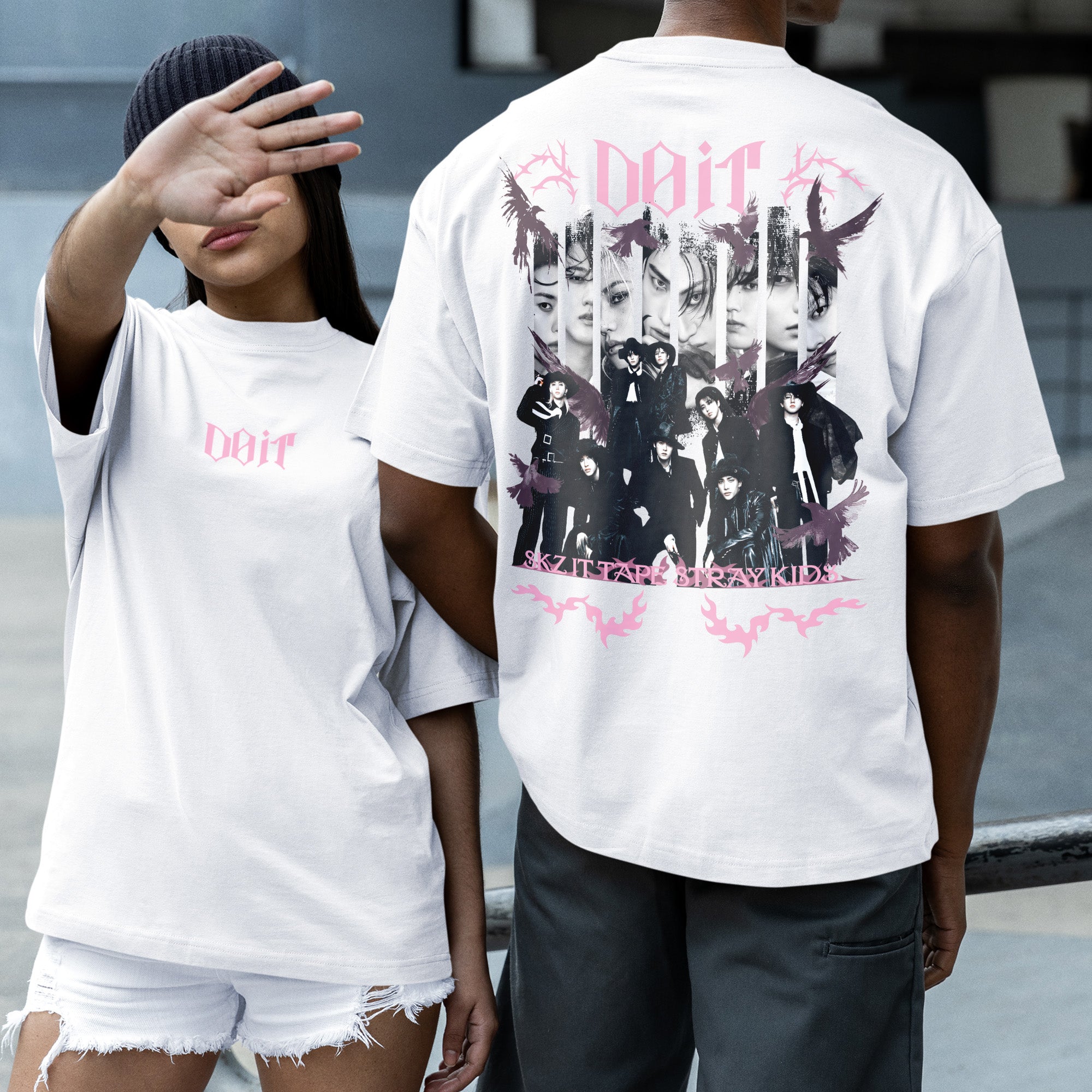 Stray Kids STay With Your Wings Special Day 2 T-Shirt - Couple 2 view, Y2K kpop concert tee