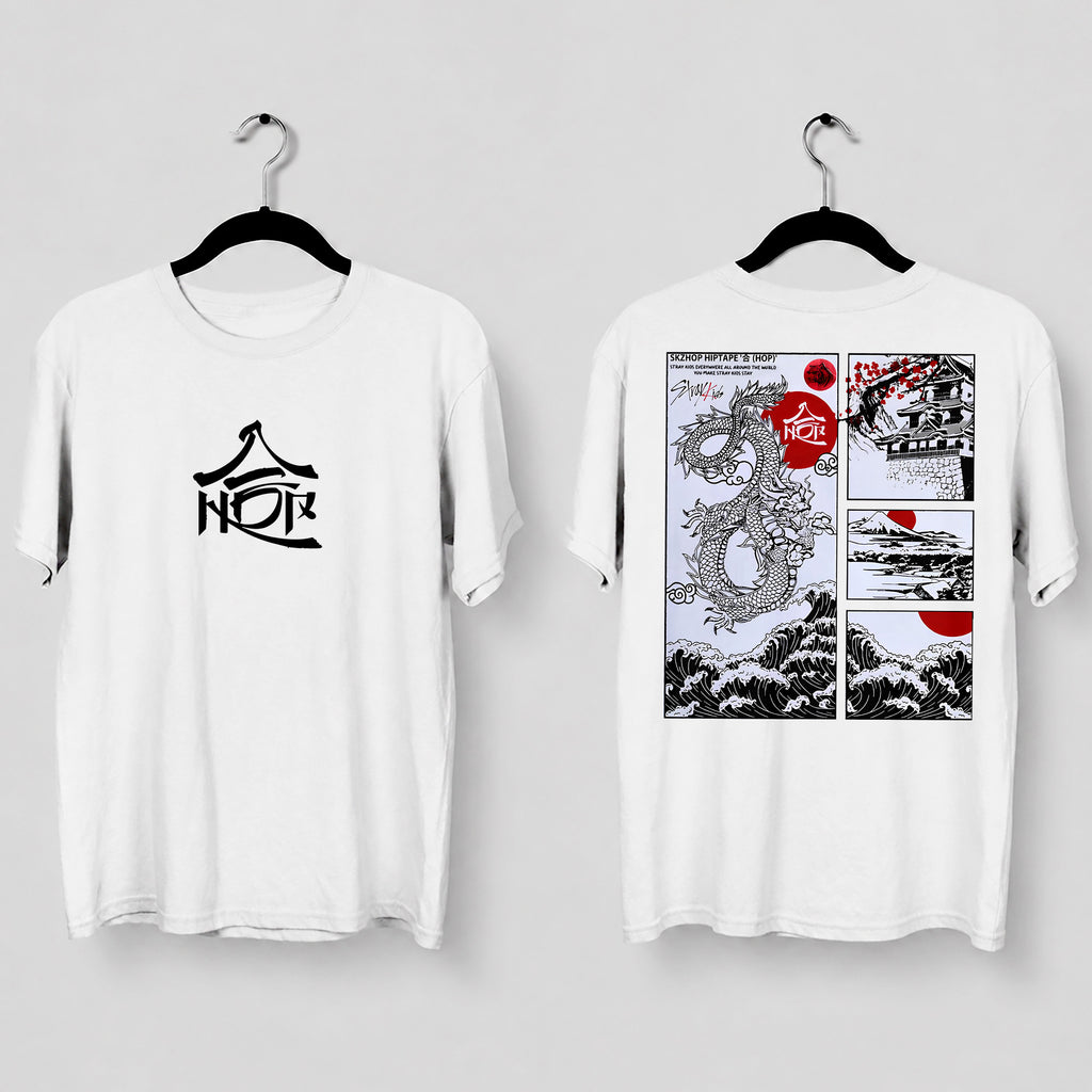 Stray Kids SKZHOP Hiptape T-Shirt - Main view, Y2K kpop concert tee
