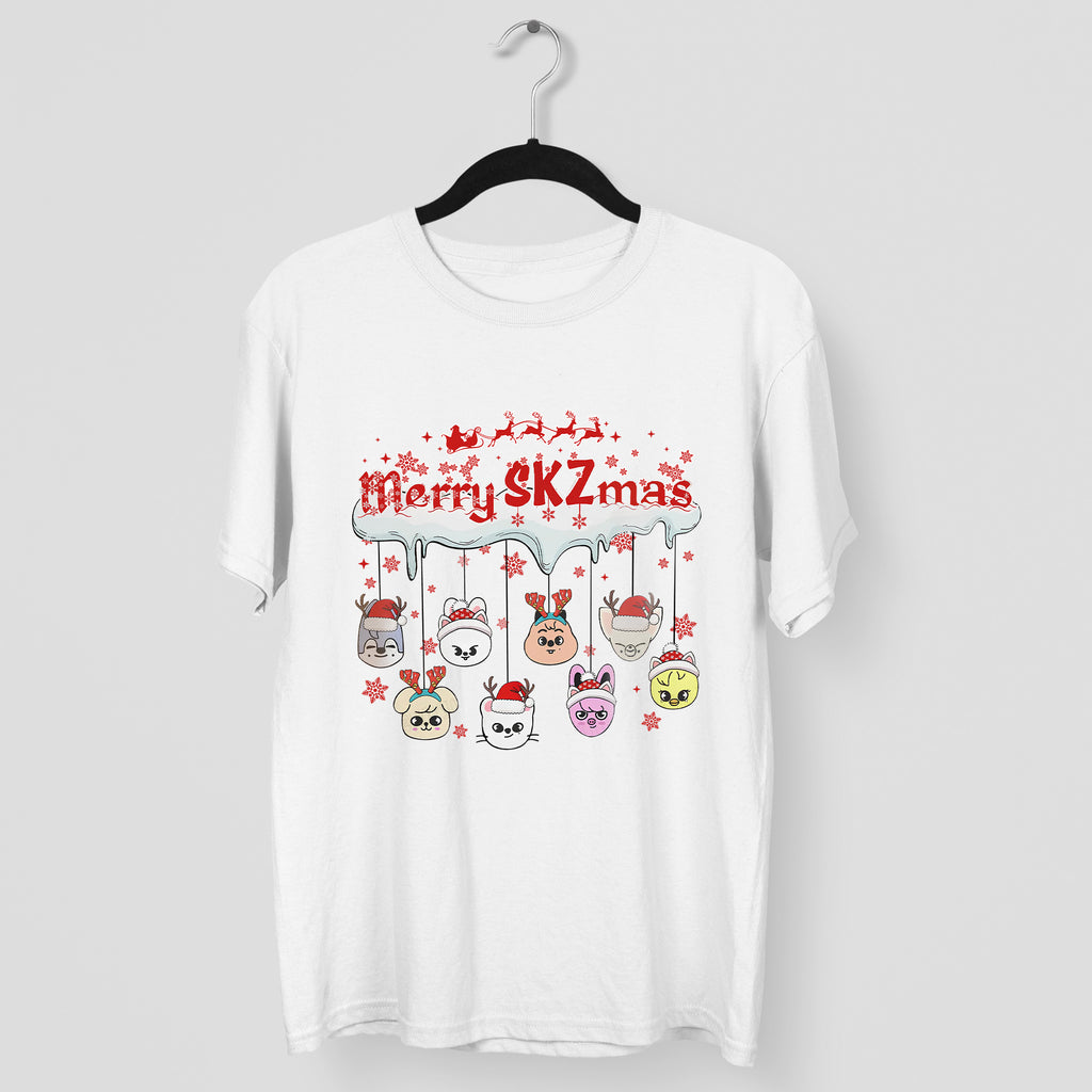 Stray Kids Funny Merry SKZmas T-Shirt - Main view, Y2K kpop concert tee