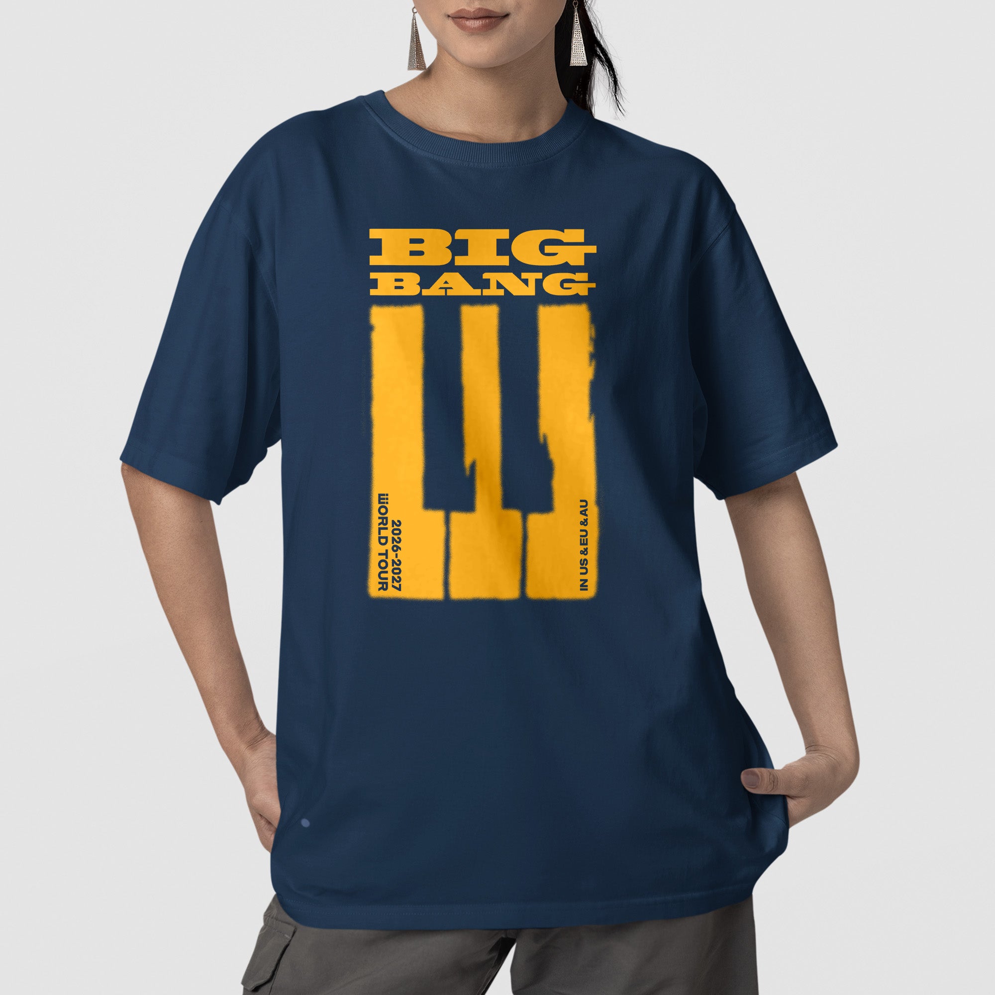 BIGBANG World Tour XX COSMOS 2026 T-Shirt - Front view, Y2K kpop concert tee