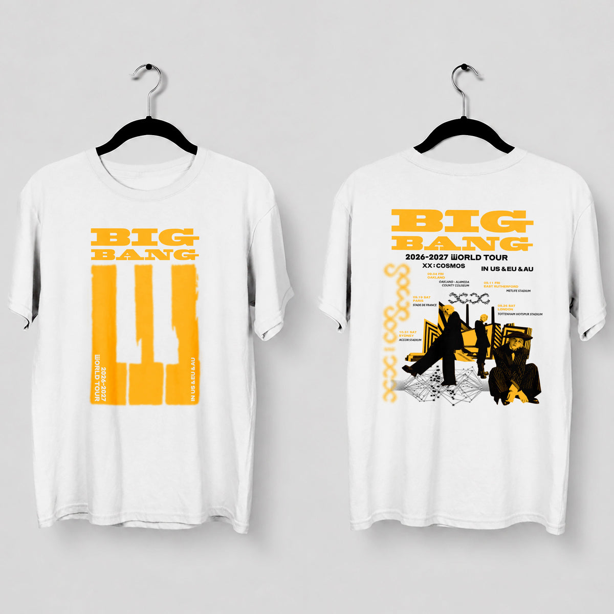 BIGBANG World Tour XX COSMOS 2026 T-Shirt - Main view, Y2K kpop concert tee
