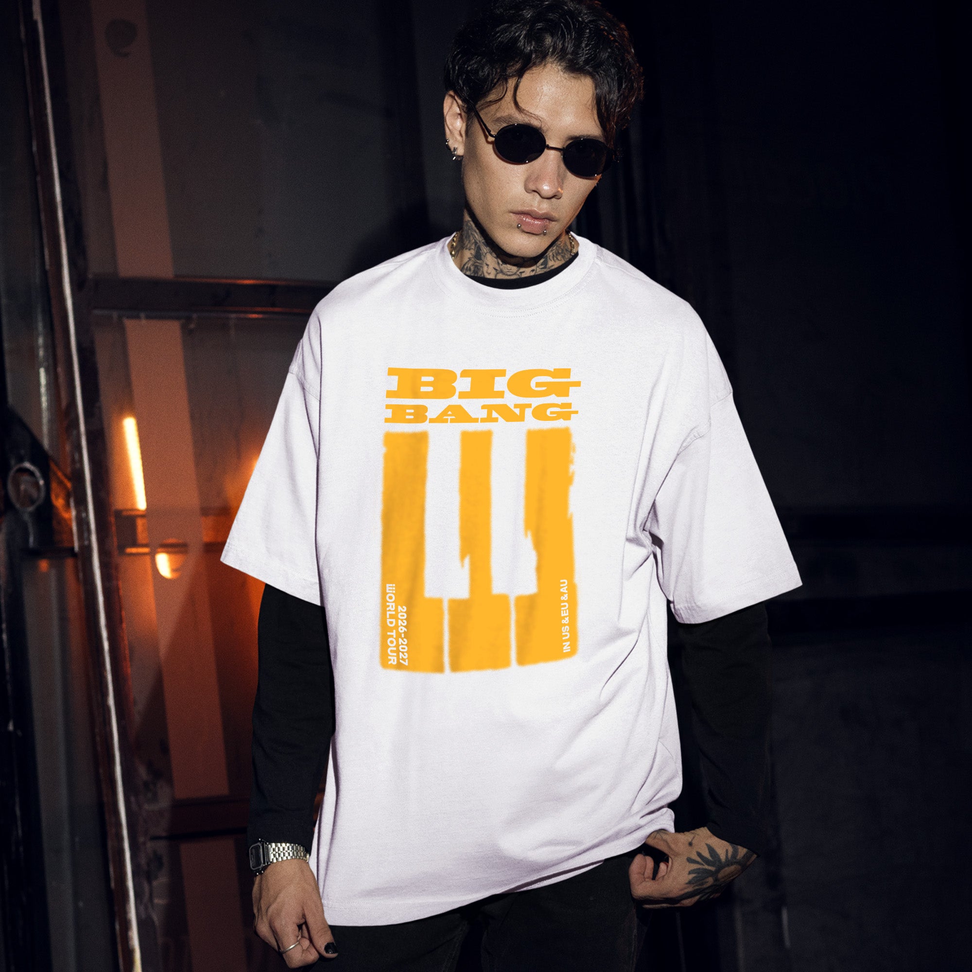 BIGBANG World Tour XX COSMOS 2026 T-Shirt - Men Front view, Y2K kpop concert tee