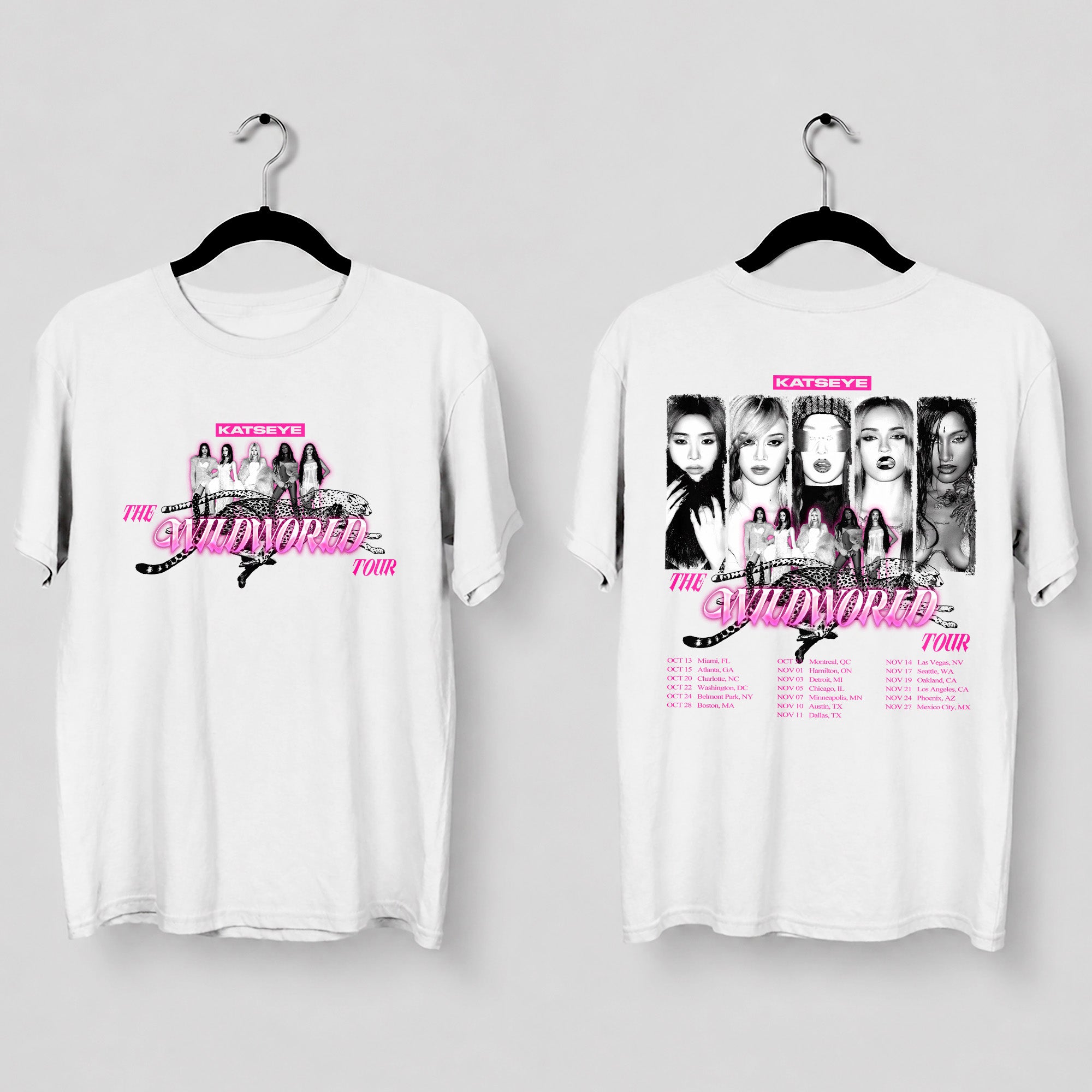 KATSEYE The Wildworld Tour T-Shirt - Main view, Y2K kpop concert tee