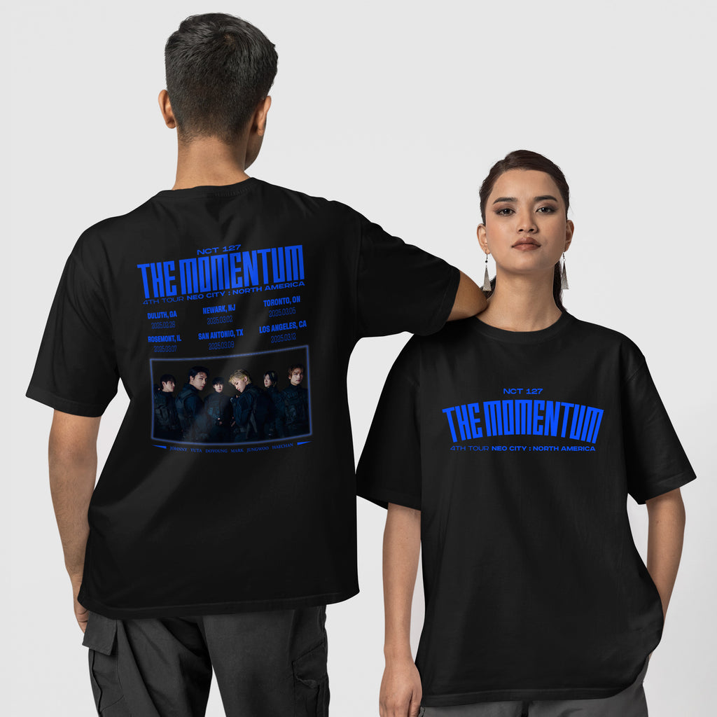 NCT 127 Momentum 4th Tour Neo City T-Shirt - Couple 1 view, Y2K kpop concert tee