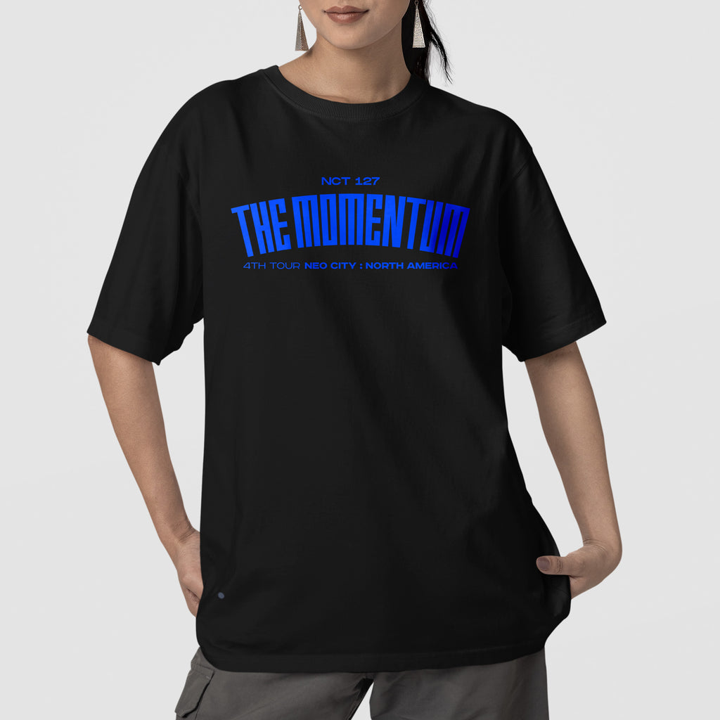 NCT 127 Momentum 4th Tour Neo City T-Shirt - Front view, Y2K kpop concert tee