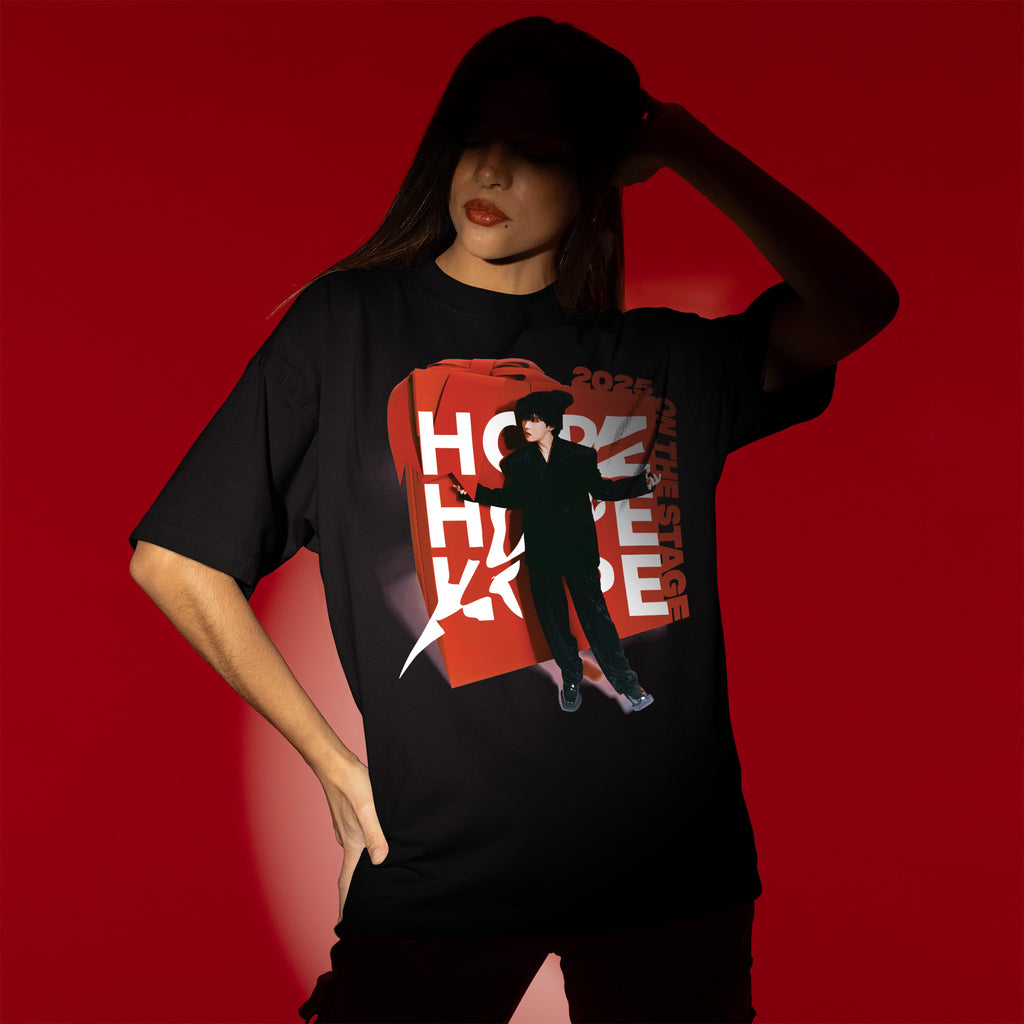 BTS J-Hope Retro On The Stage T-Shirt - Women view, Y2K kpop concert tee