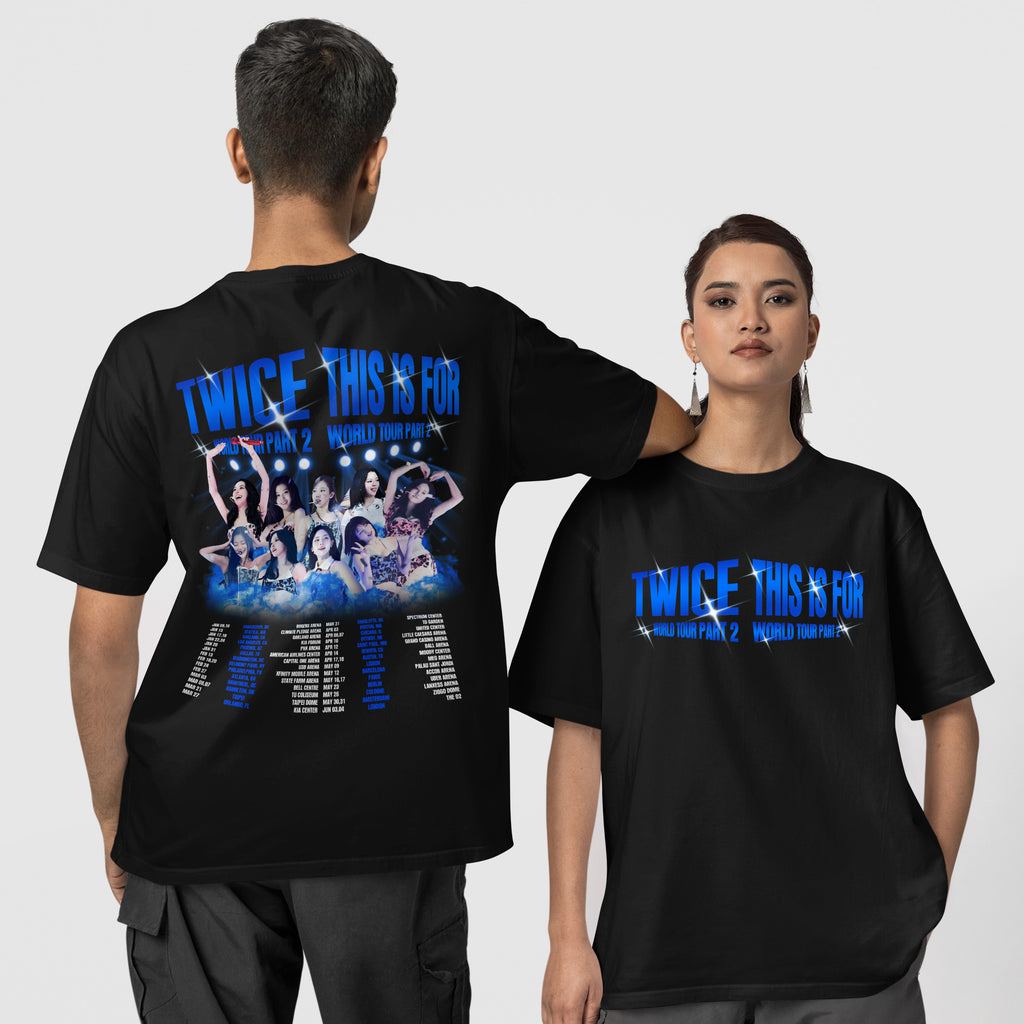 TWICE Retro This Is For World Tour 2 T-Shirt - Couple 1 view, Y2K kpop concert tee