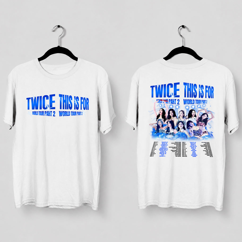 TWICE Retro This Is For World Tour 2 T-Shirt - Main view, Y2K kpop concert tee