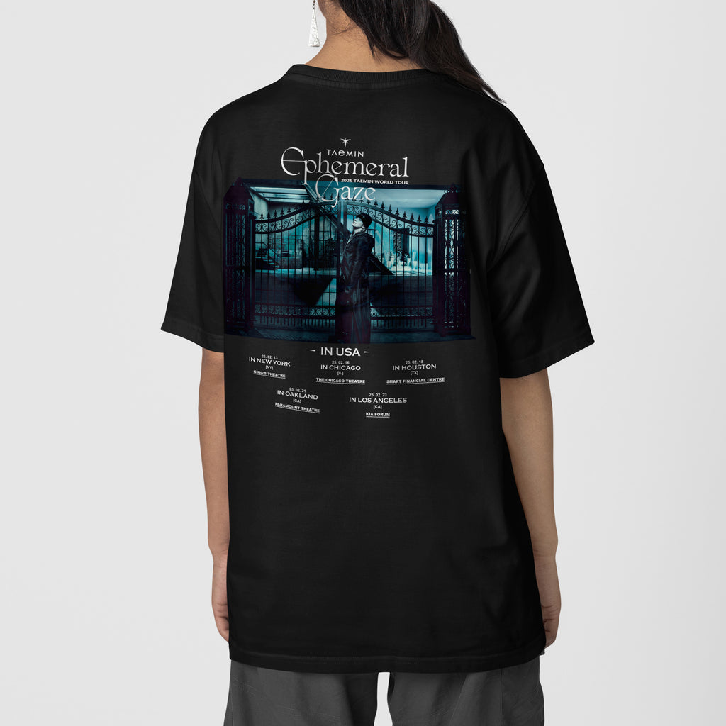 Taemin Ephemeral Gaze Concert T-Shirt - Back view, Y2K kpop concert tee