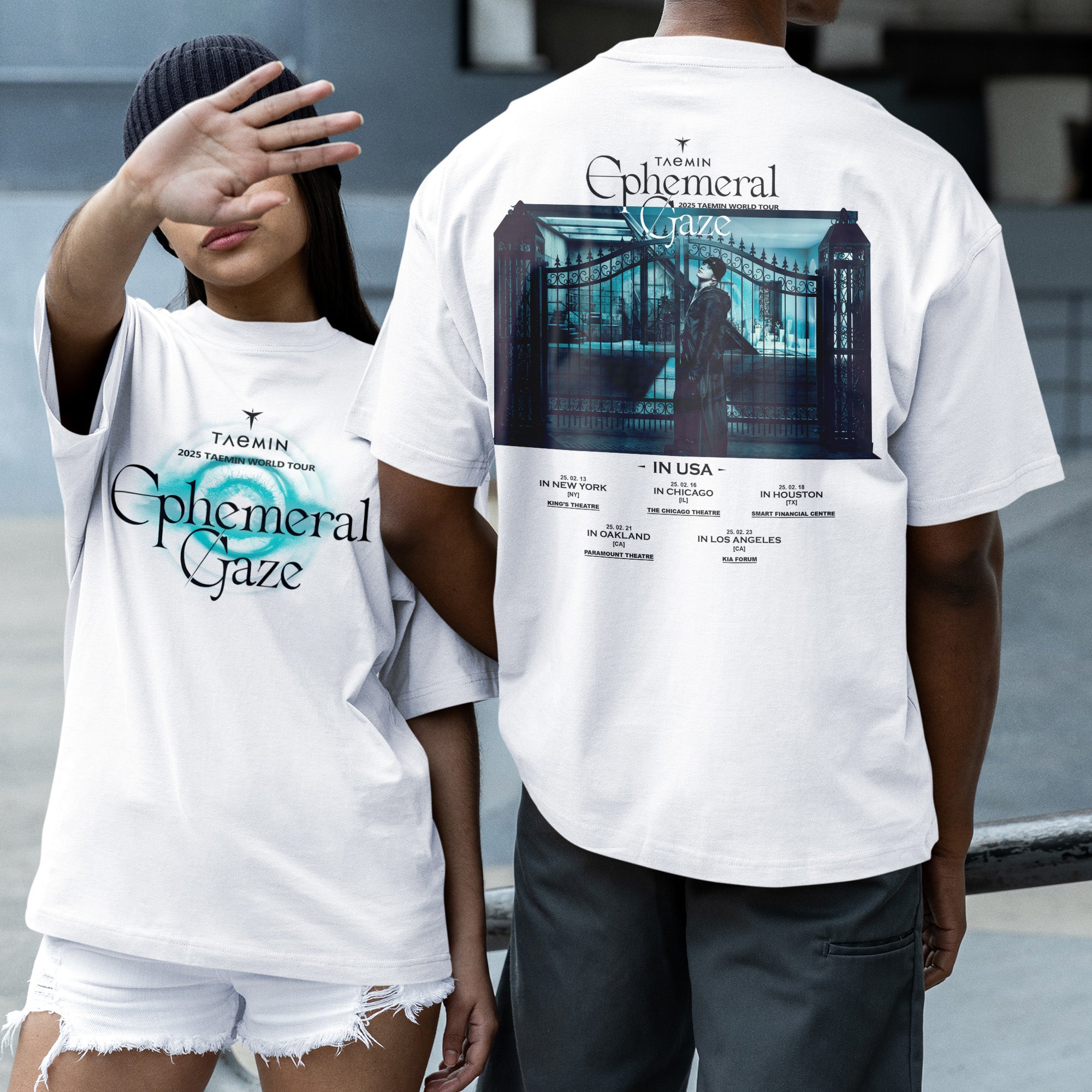 Taemin Ephemeral Gaze Concert T-Shirt - Couple 2 view, Y2K kpop concert tee