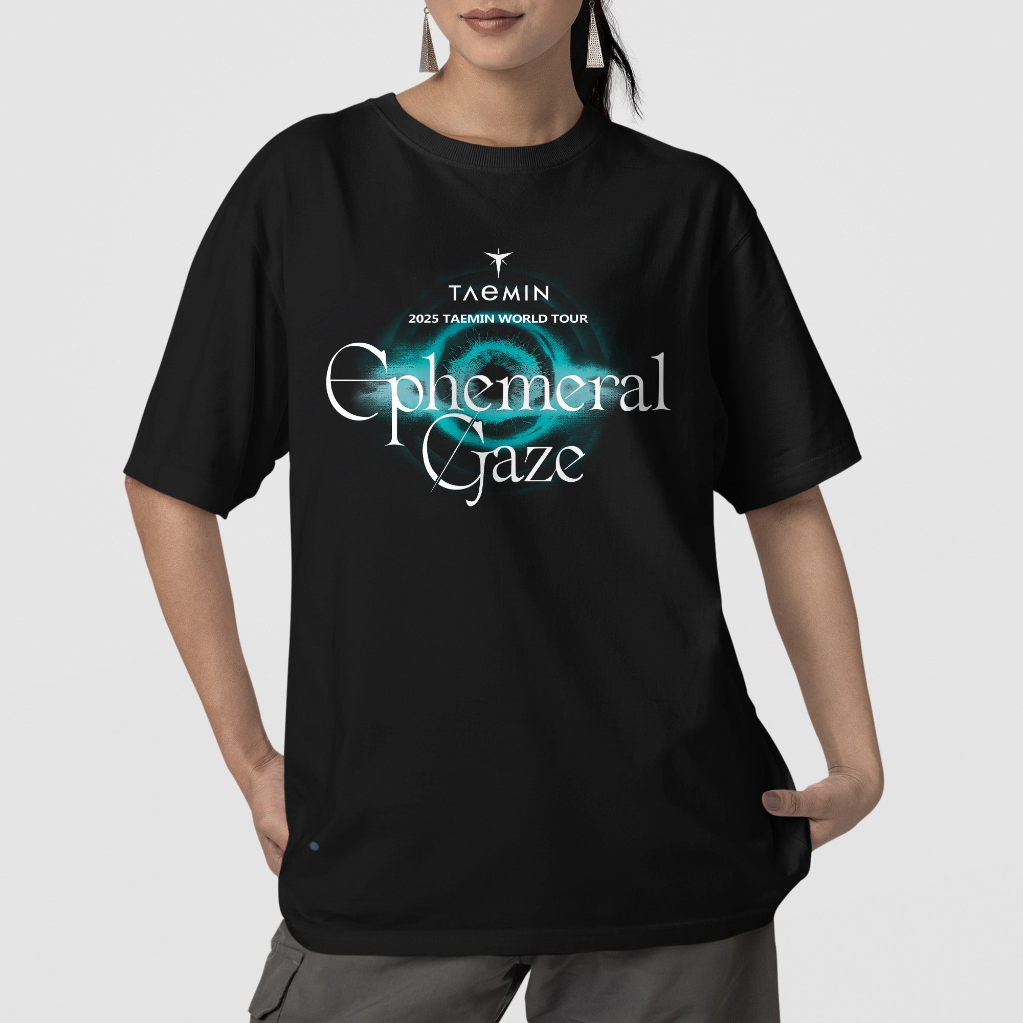 Taemin Ephemeral Gaze Concert T-Shirt - Front view, Y2K kpop concert tee