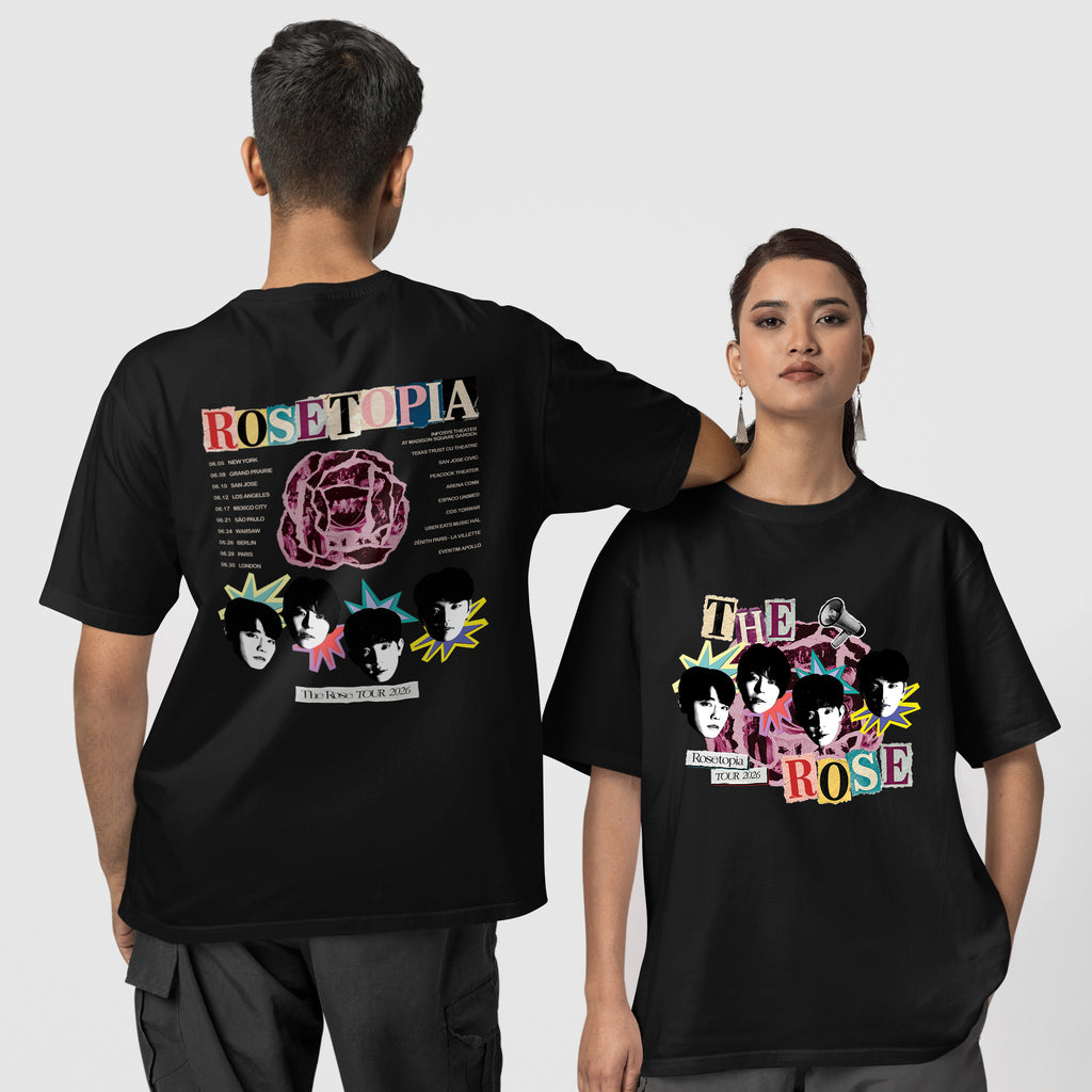 The Rose Rosetopia 2026 T-Shirt - Couple 1 view, Y2K kpop concert tee