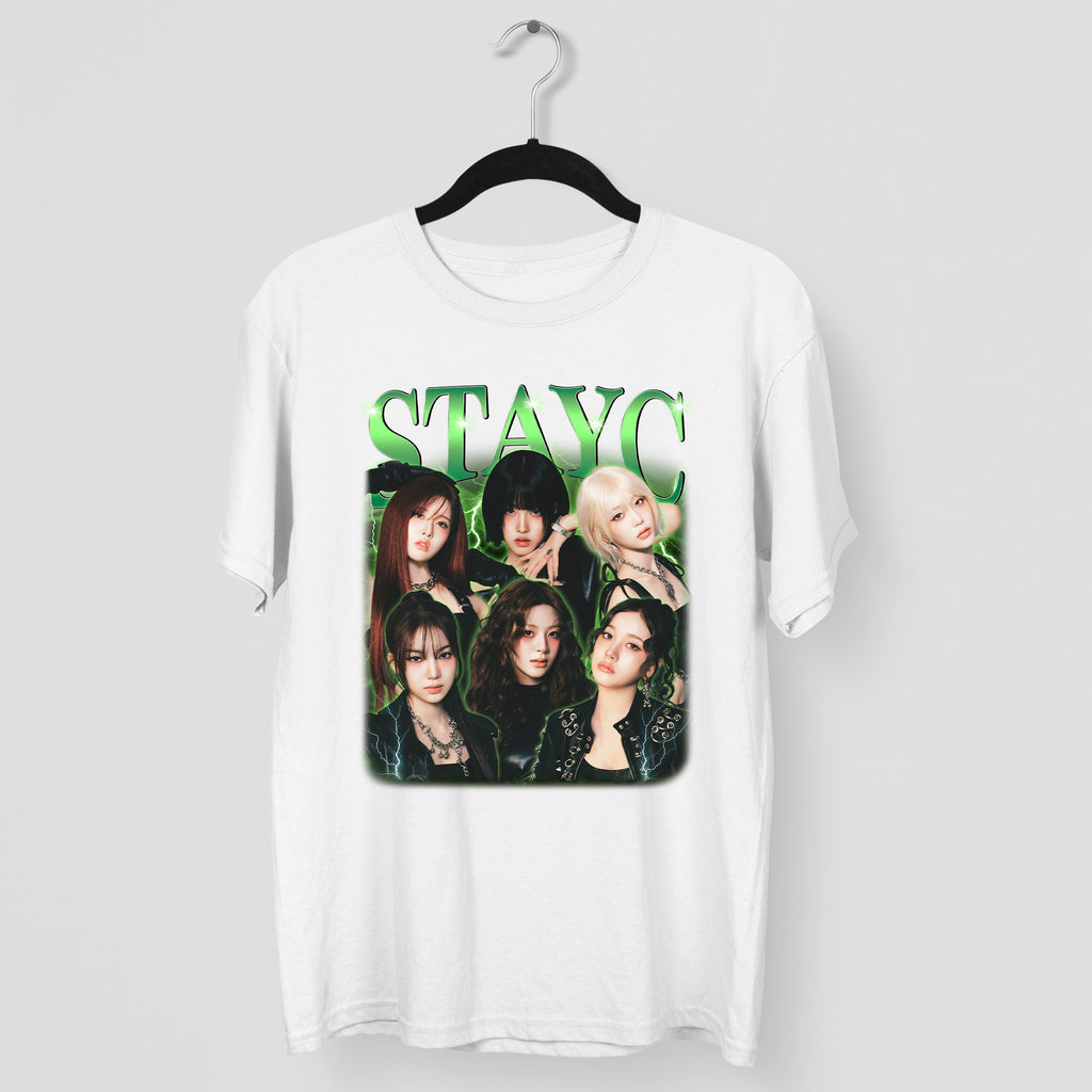 STAYC Retro Classic T-Shirt - Main view, Y2K kpop concert tee