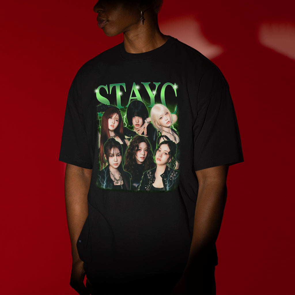 STAYC Retro Classic T-Shirt - Men view, Y2K kpop concert tee