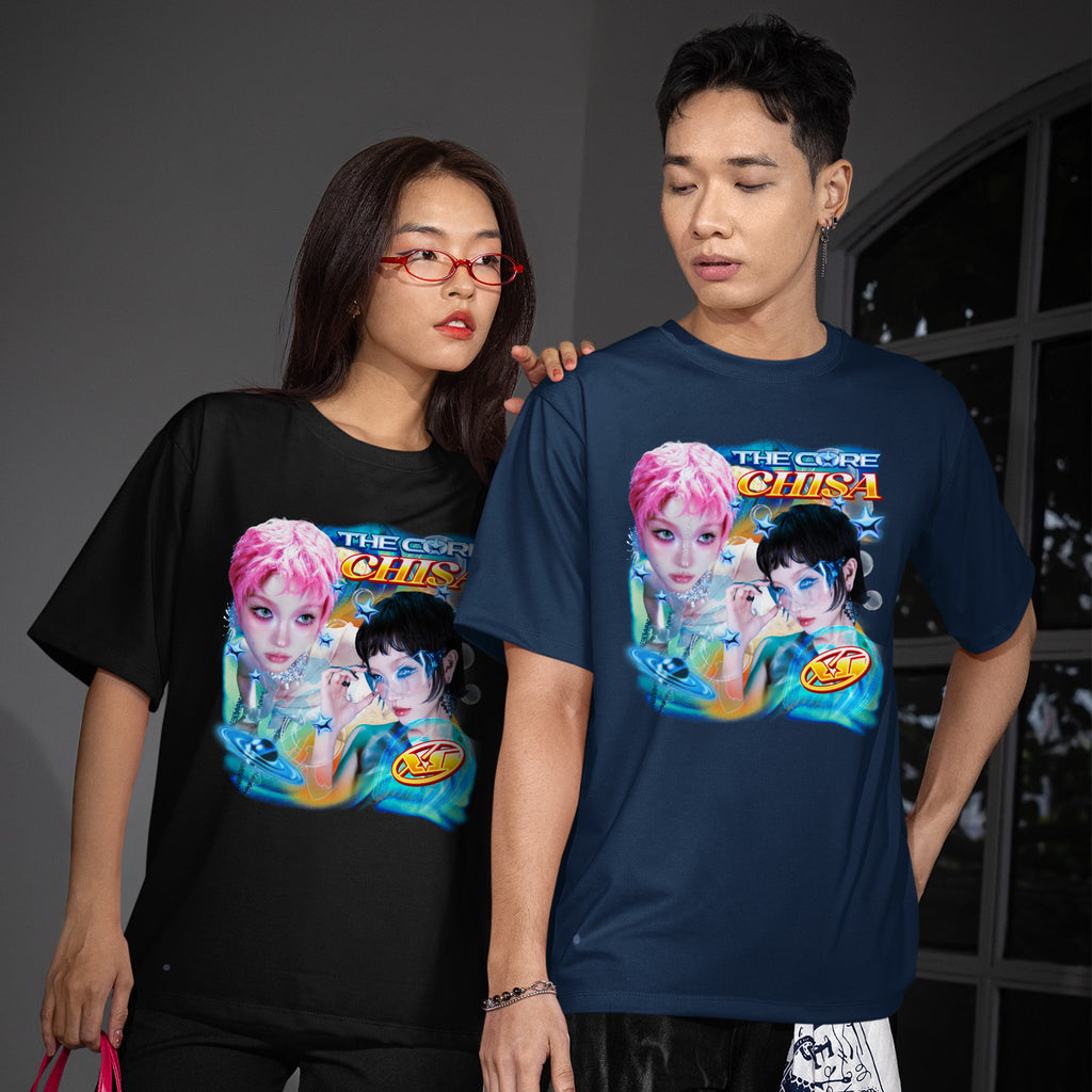 XG The Core Chisa T-Shirt - Couple view, Y2K kpop concert tee