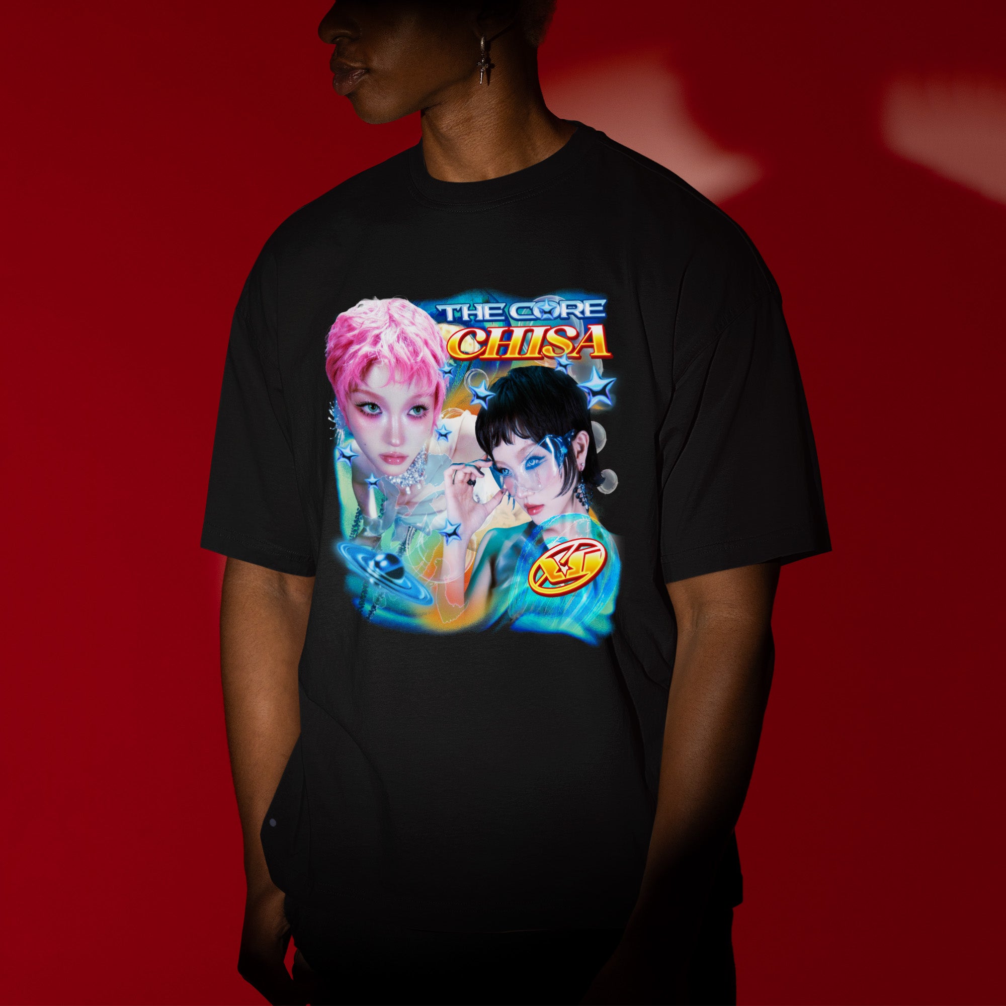 XG The Core Chisa T-Shirt - Men view, Y2K kpop concert tee