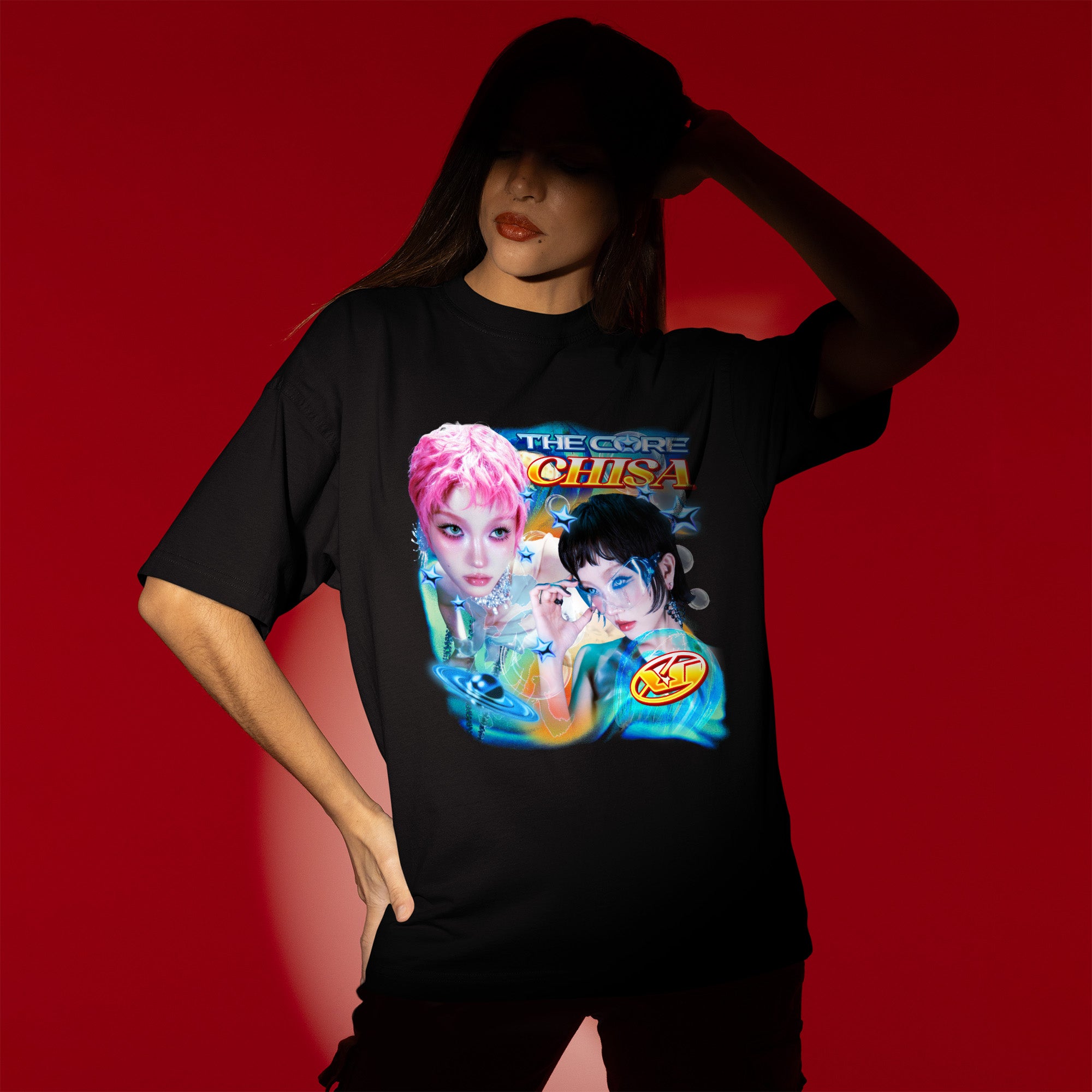 XG The Core Chisa T-Shirt - Women view, Y2K kpop concert tee