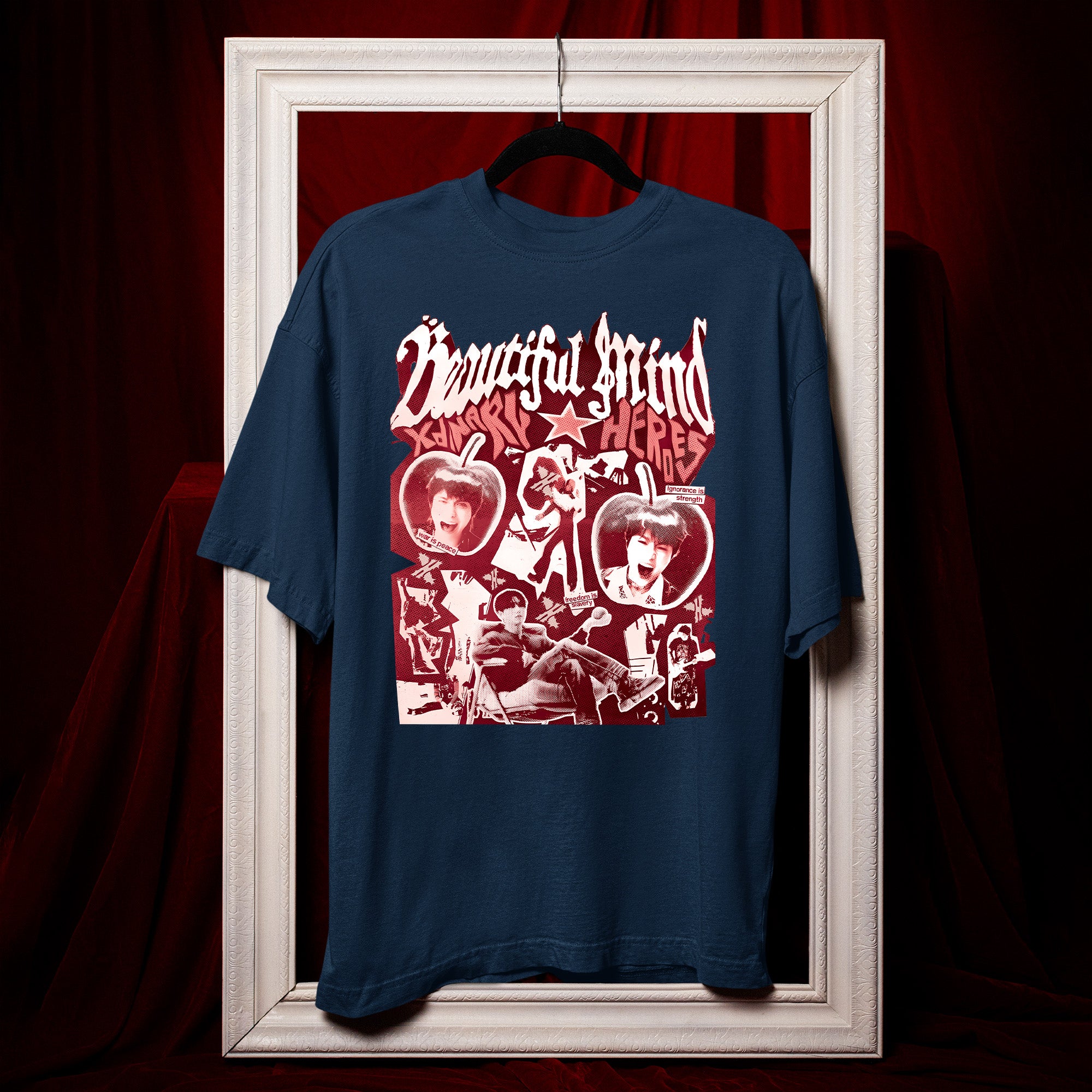 XDINARY HEROES Beautiful Mind T-Shirt - Hang view, Y2K kpop concert tee