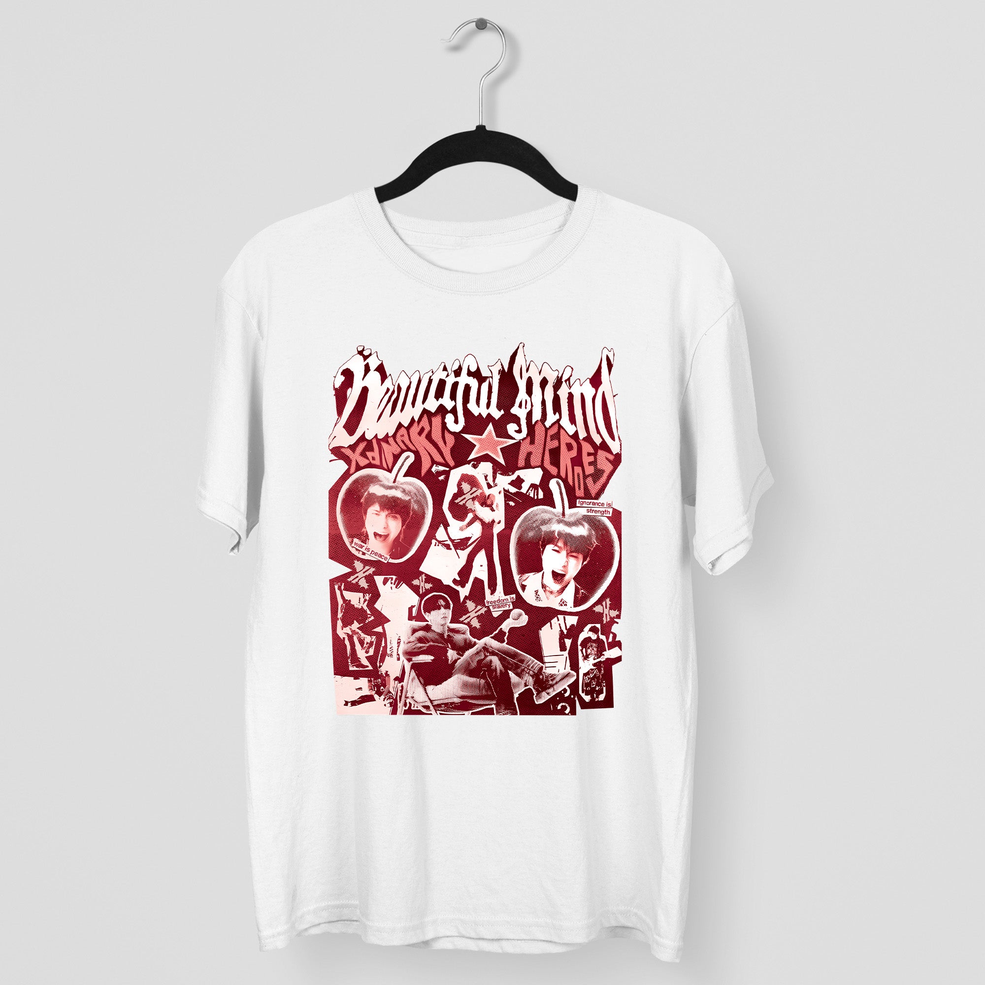 XDINARY HEROES Beautiful Mind T-Shirt - Main view, Y2K kpop concert tee