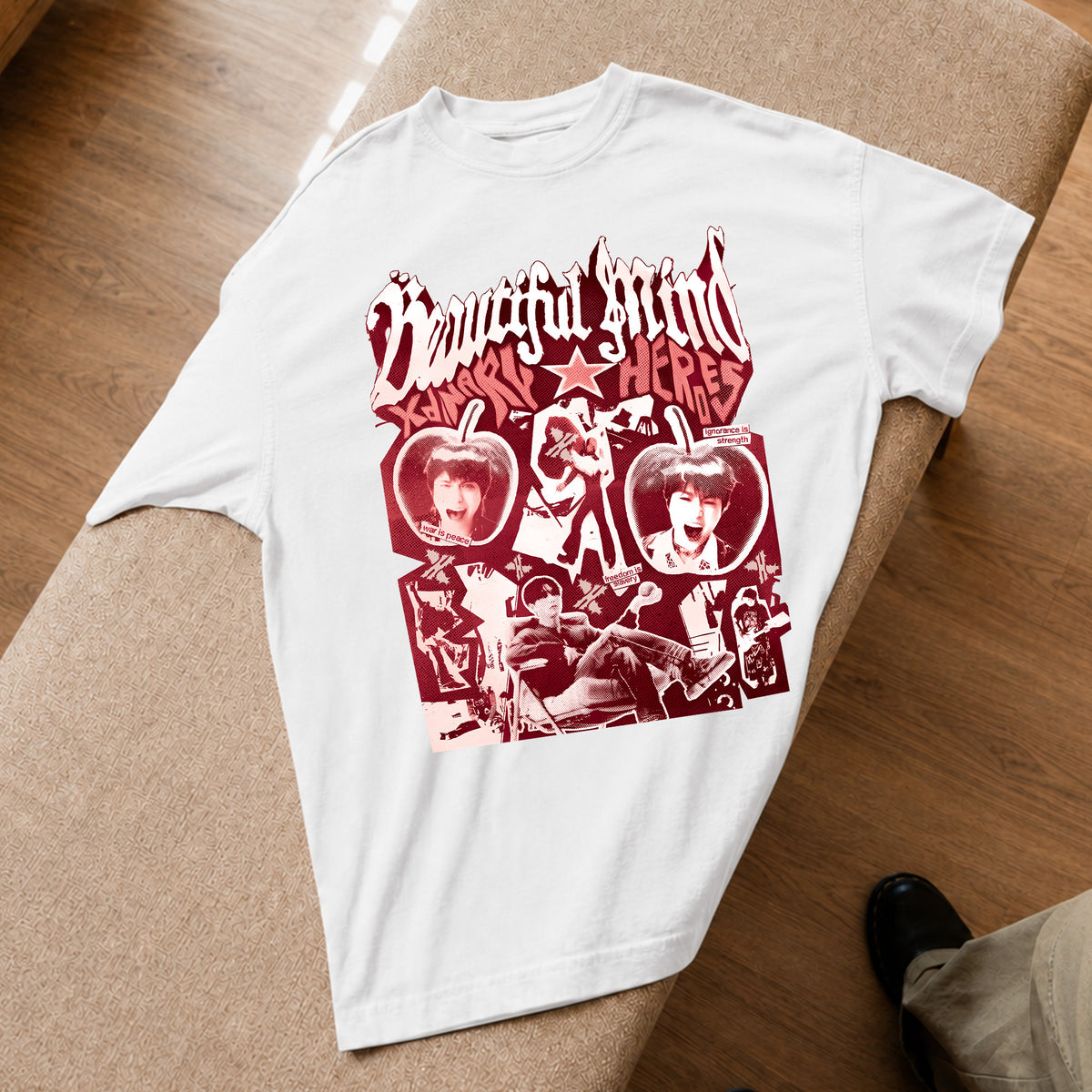 XDINARY HEROES Beautiful Mind T-Shirt - Spread view, Y2K kpop concert tee