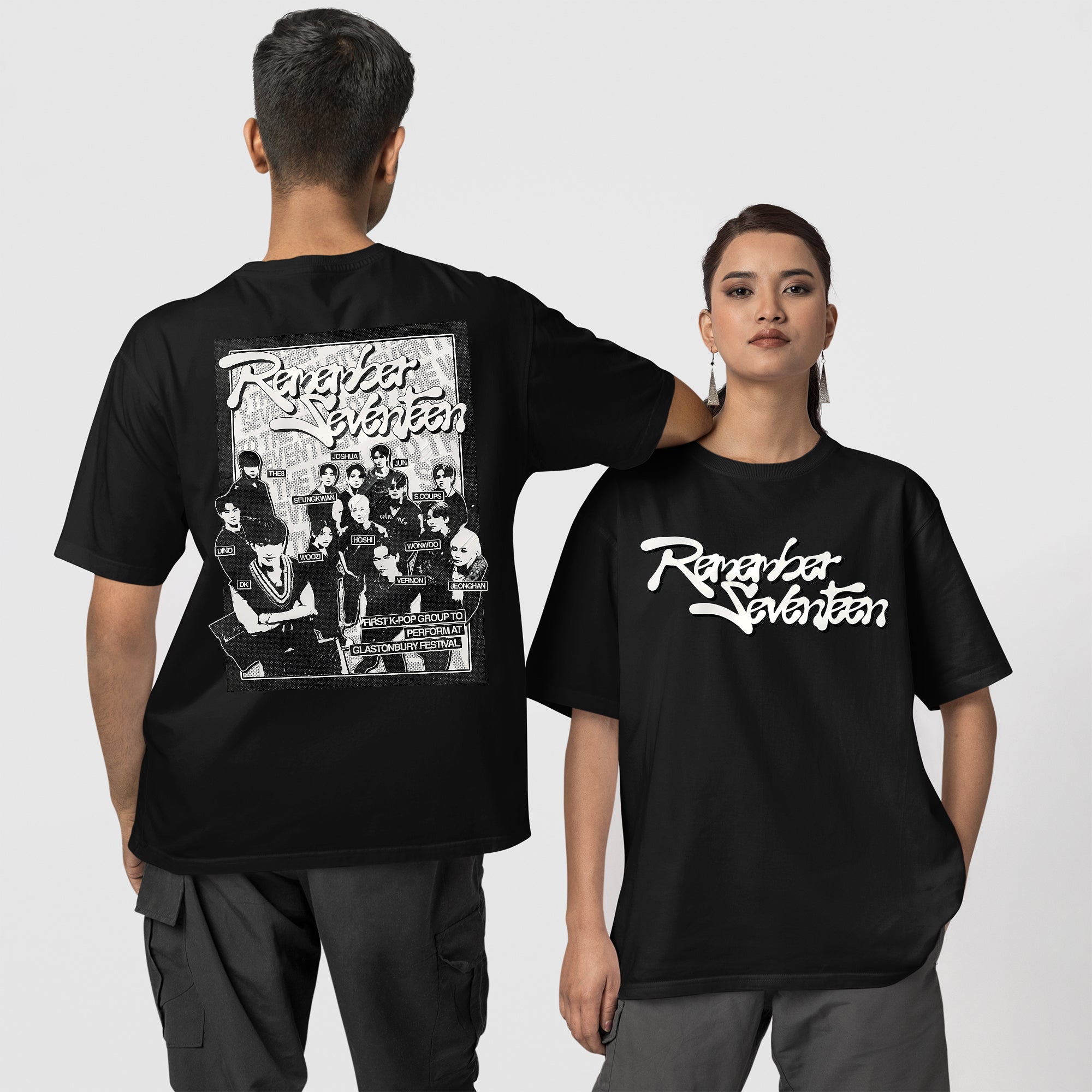 SEVENTEEN Remember T-Shirt - Couple 1 view, Y2K kpop concert tee