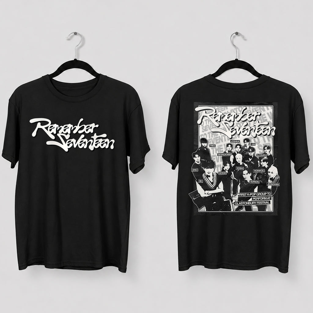 SEVENTEEN Remember T-Shirt - Main view, Y2K kpop concert tee