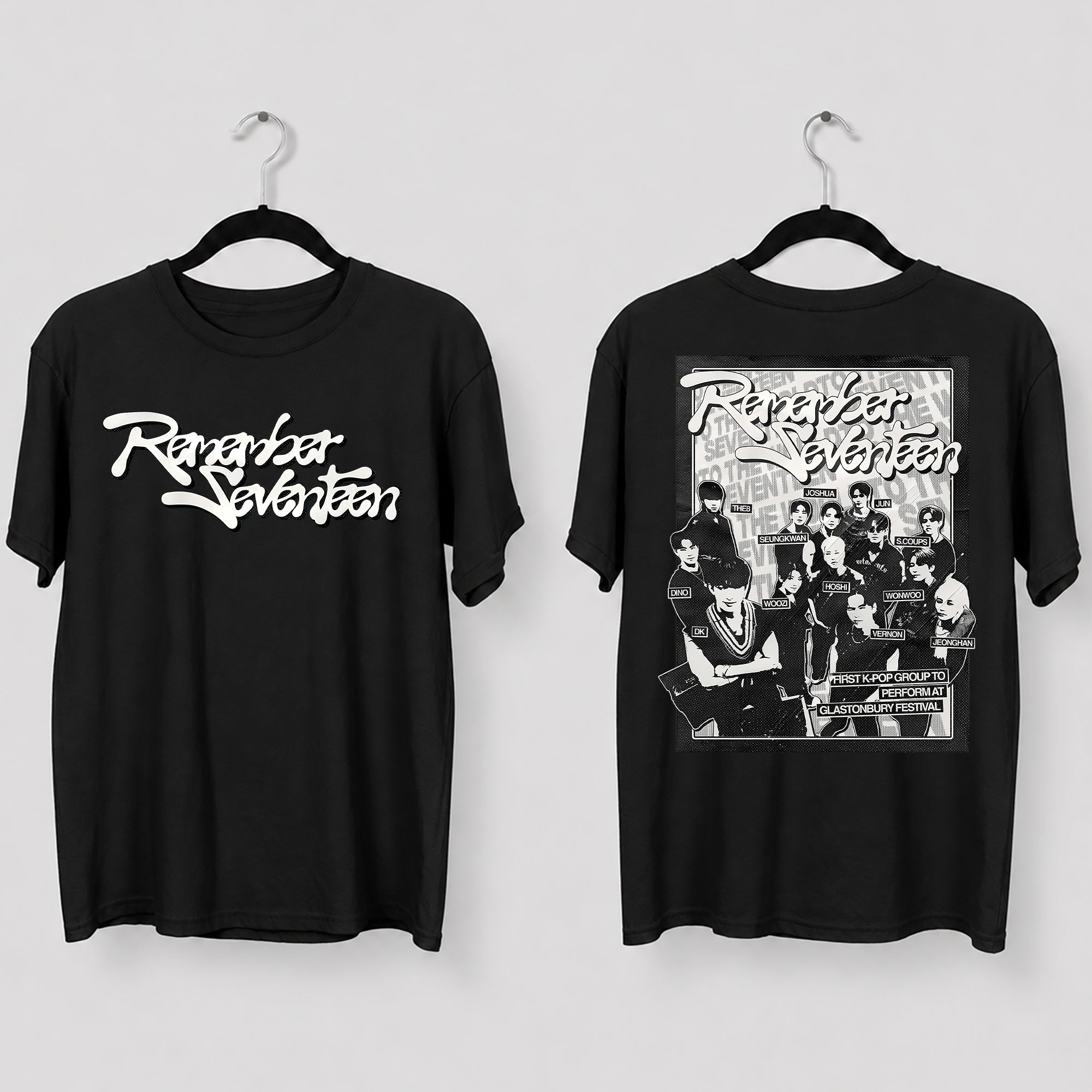 SEVENTEEN Remember T-Shirt - Main view, Y2K kpop concert tee