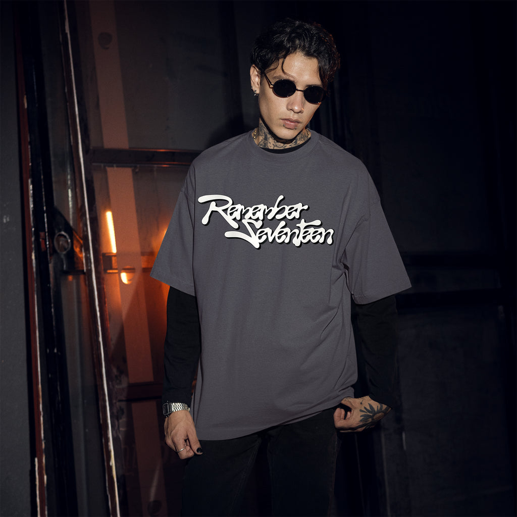 SEVENTEEN Remember T-Shirt - Men Front view, Y2K kpop concert tee