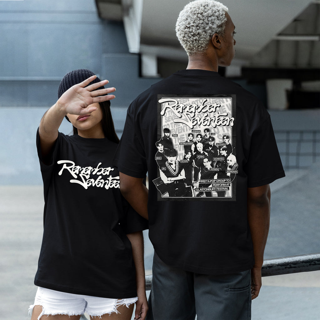 SEVENTEEN Remember T-Shirt - Couple 2 view, Y2K kpop concert tee
