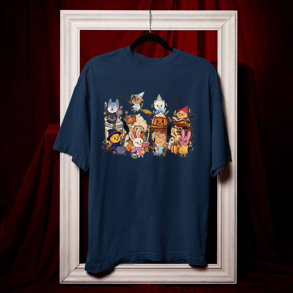 Stray Kids Skzoo Halloween T-Shirt - Hang view, Y2K kpop concert tee