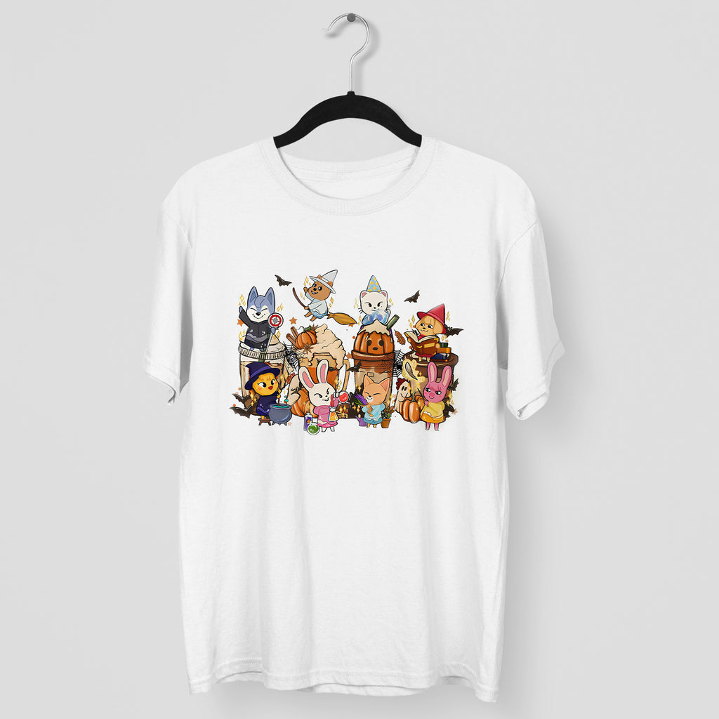 Stray Kids Skzoo Halloween T-Shirt - Main view, Y2K kpop concert tee