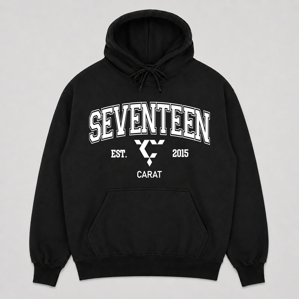 SEVENTEEN EST 2015 Hoodie - Main view, Y2K kpop concert hoodie